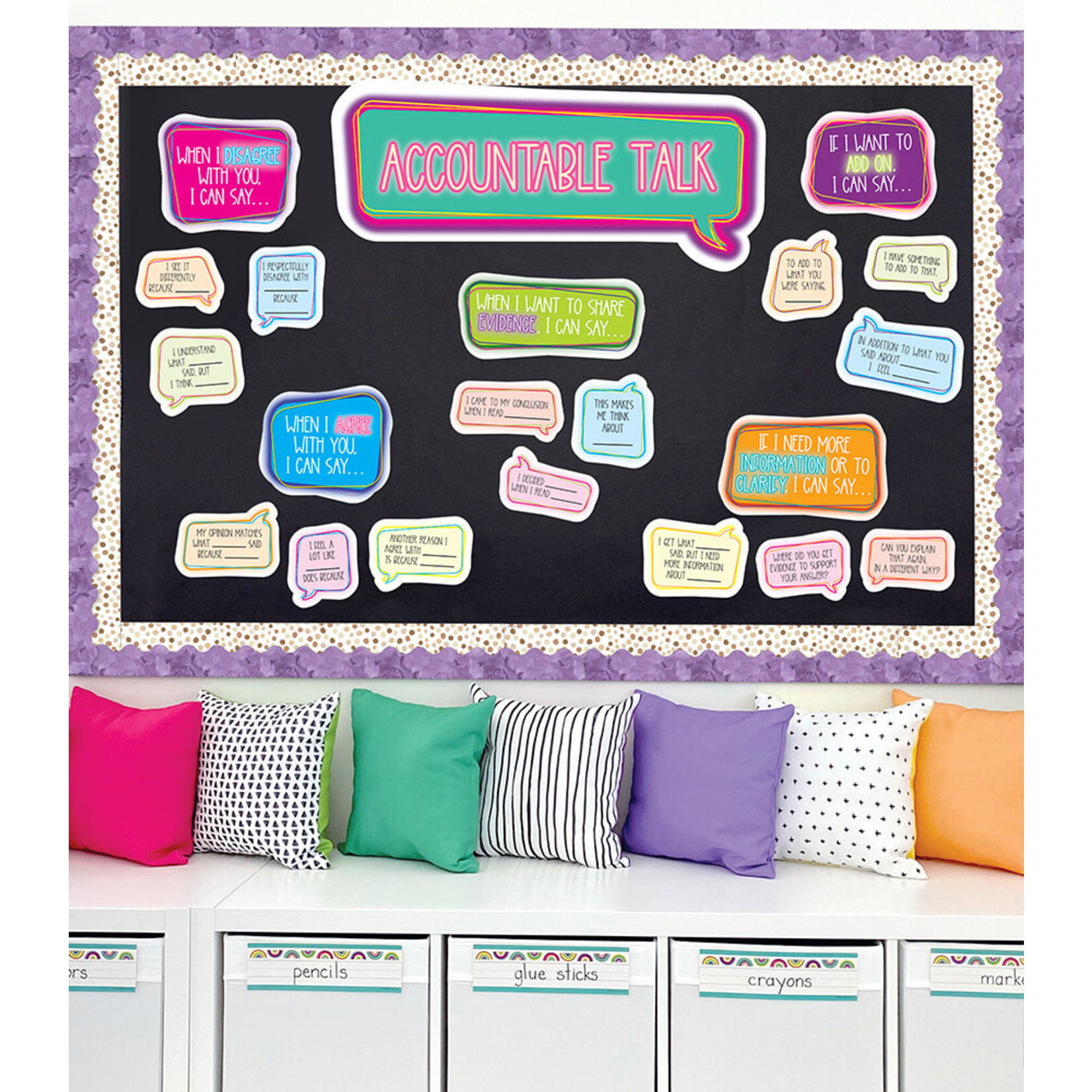 CARSON DELLOSA PUBLISHING CO Accountable Talk Bulletin Board Set Grade 2-8