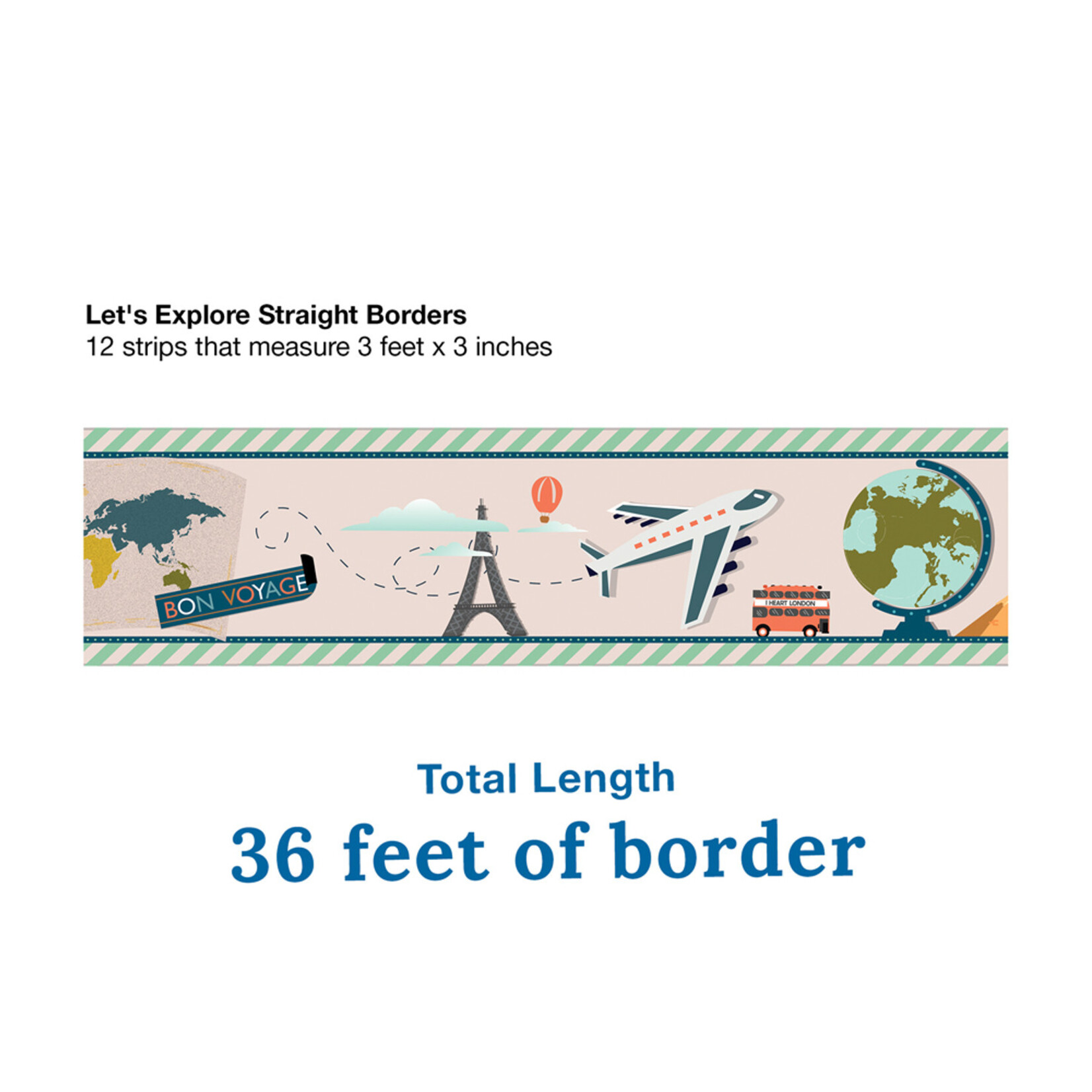 CARSON DELLOSA PUBLISHING CO Let's Explore Straight Borders