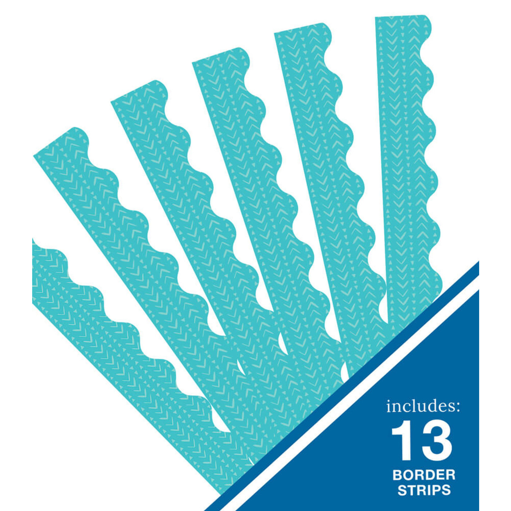 CARSON DELLOSA PUBLISHING CO One World Blue Batik Scalloped Borders