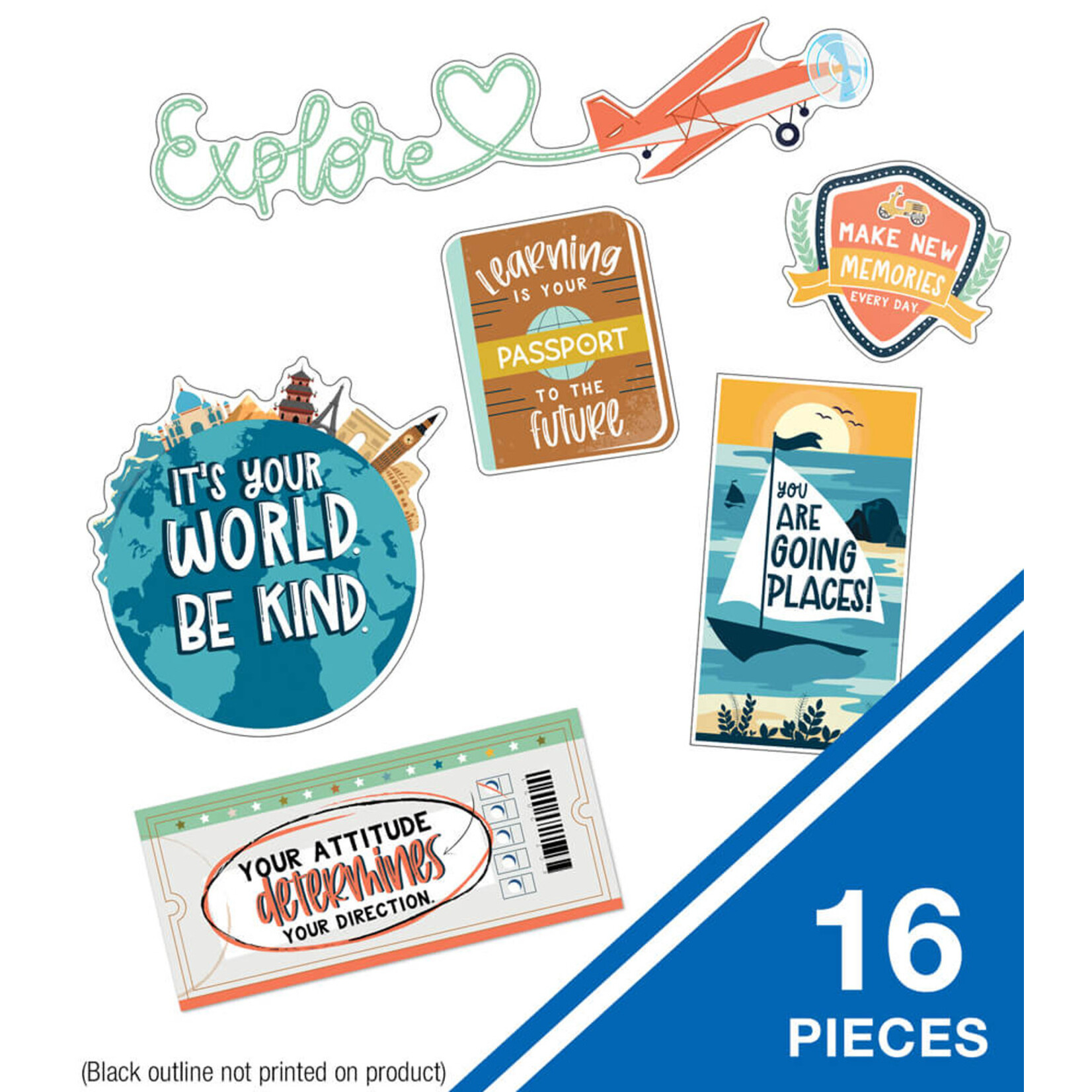 CARSON DELLOSA PUBLISHING CO Let's Explore Motivational Mini Bulletin Board Set