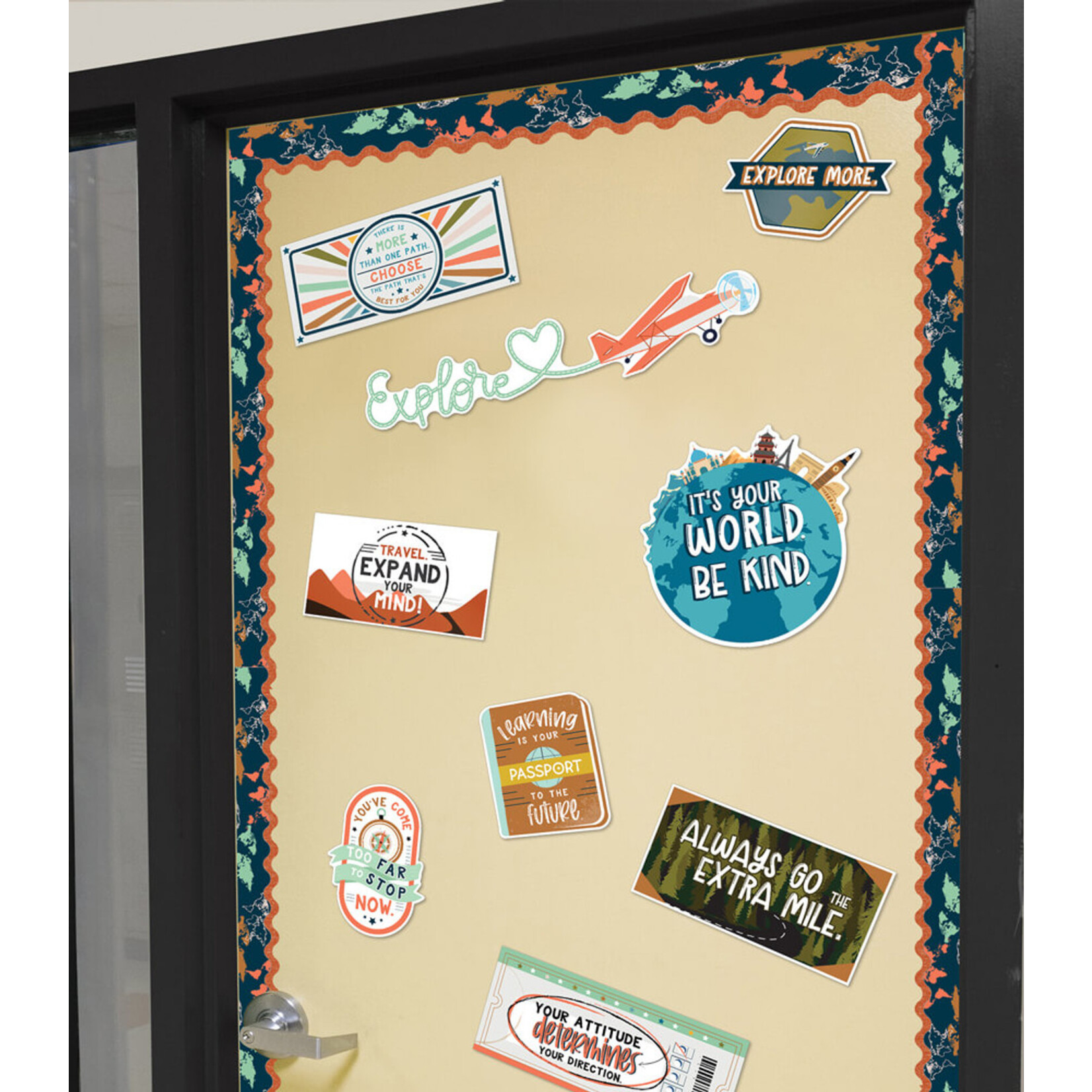 CARSON DELLOSA PUBLISHING CO Let's Explore Motivational Mini Bulletin Board Set
