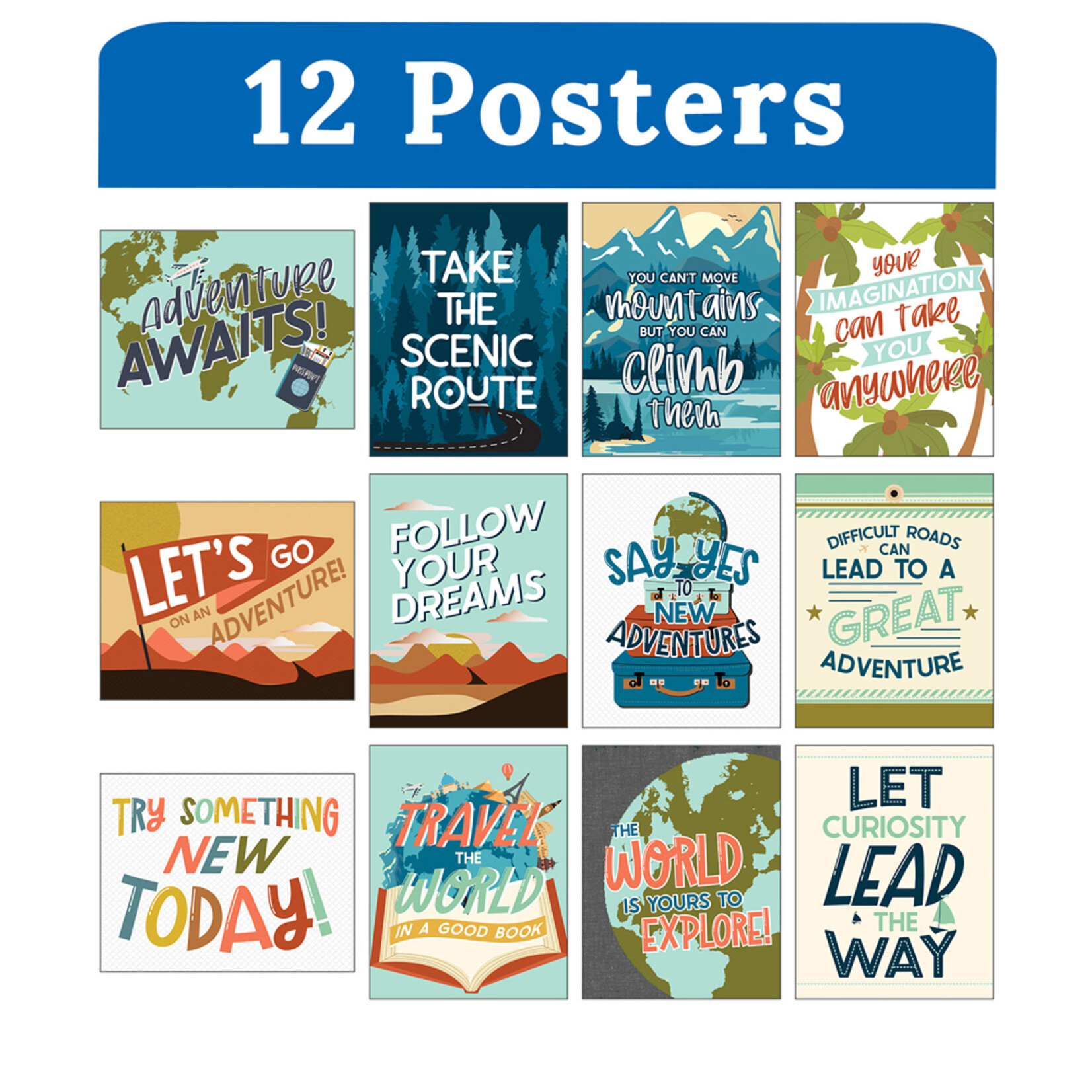CARSON DELLOSA PUBLISHING CO Mini Posters: Let's Explore Poster Set