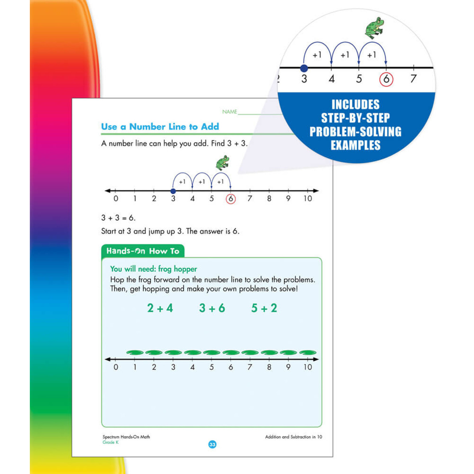 CARSON DELLOSA PUBLISHING CO Spectrum Hands-On Math Workbook Grade K