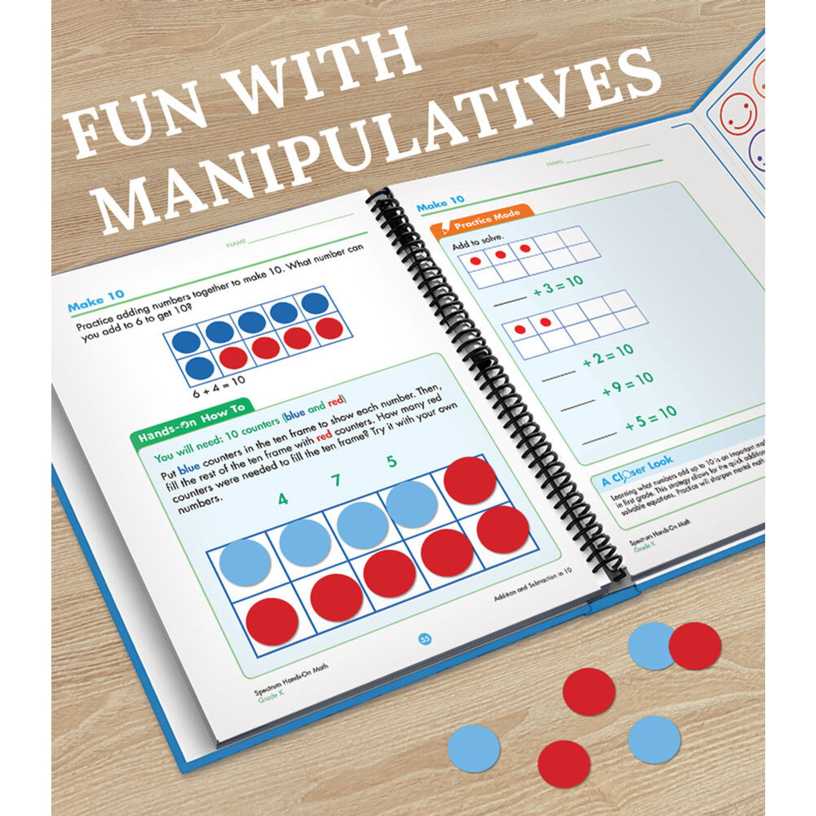 CARSON DELLOSA PUBLISHING CO Spectrum Hands-On Math Workbook Grade K