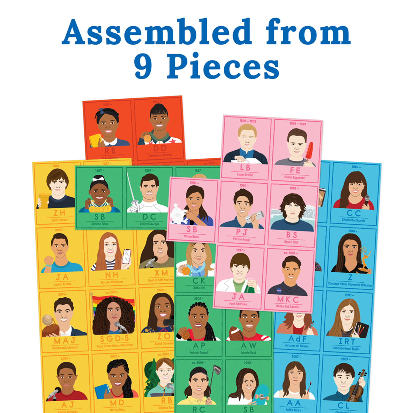 CARSON DELLOSA PUBLISHING CO Amazing People: Courageous Kids Bulletin Board Set