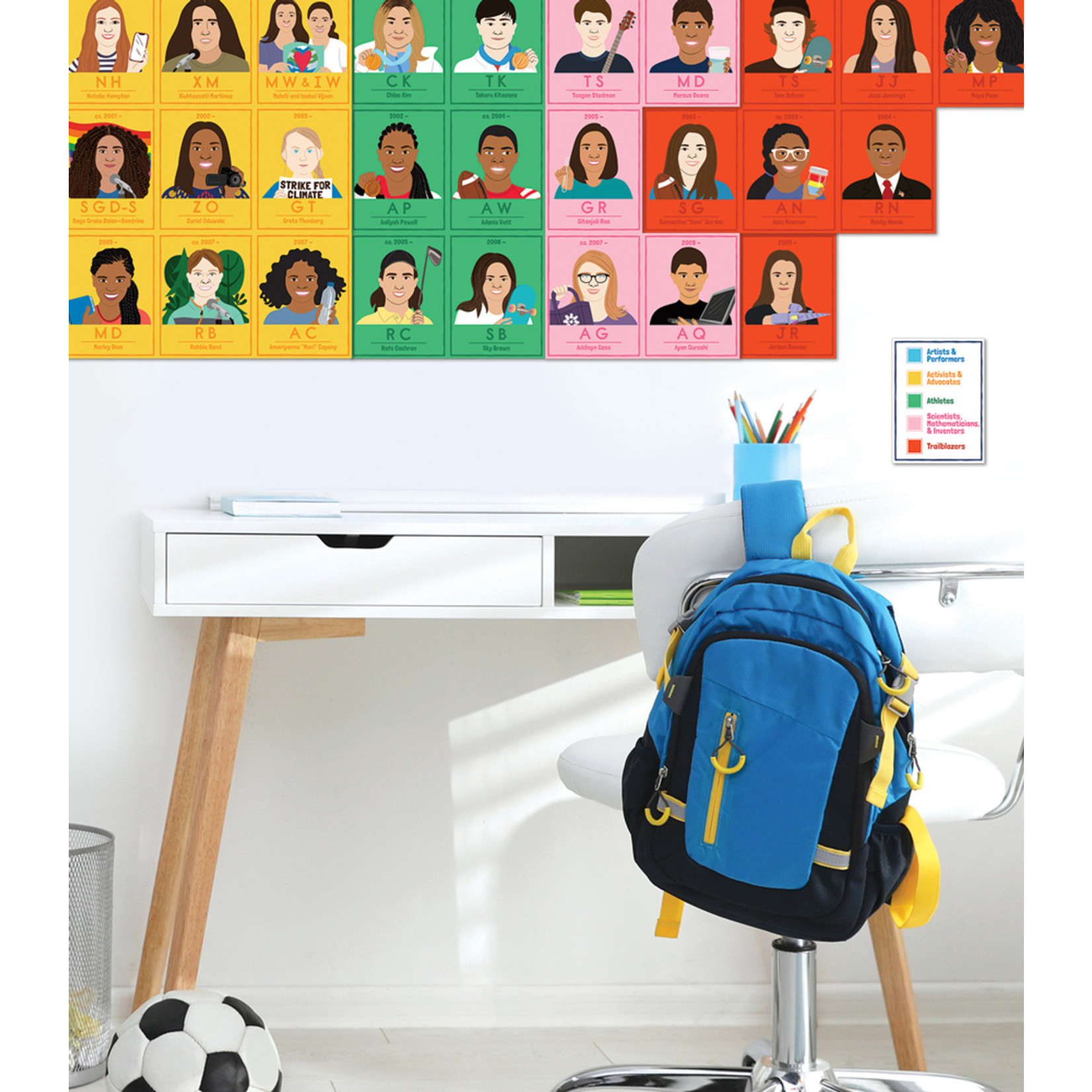 CARSON DELLOSA PUBLISHING CO Amazing People: Courageous Kids Bulletin Board Set