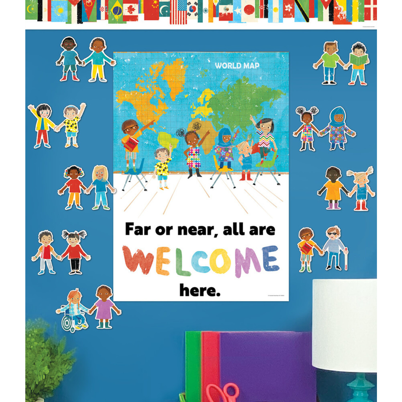 CARSON DELLOSA PUBLISHING CO All Are Welcome Kids Cut-Outs