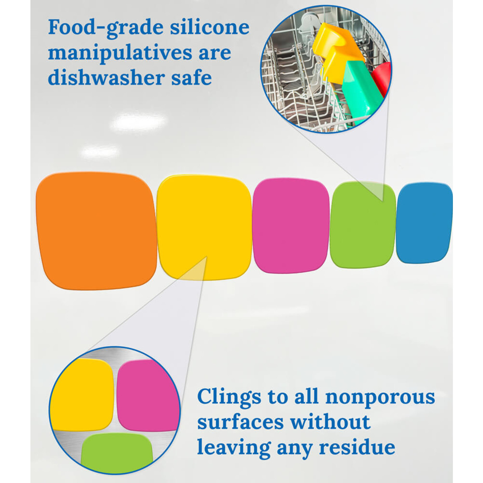 CARSON DELLOSA PUBLISHING CO Edu-Clings Silicone Set: Blank Manipulative Grade K-5
