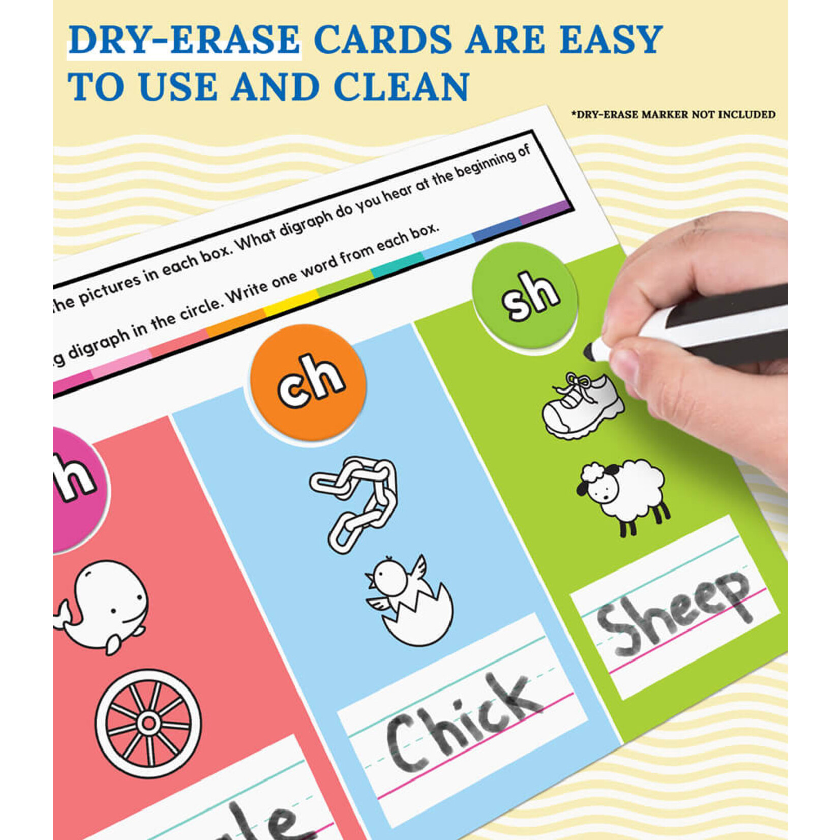 CARSON DELLOSA PUBLISHING CO Edu-Clings Silicone Center: Digraphs Manipulative Grade 1-2