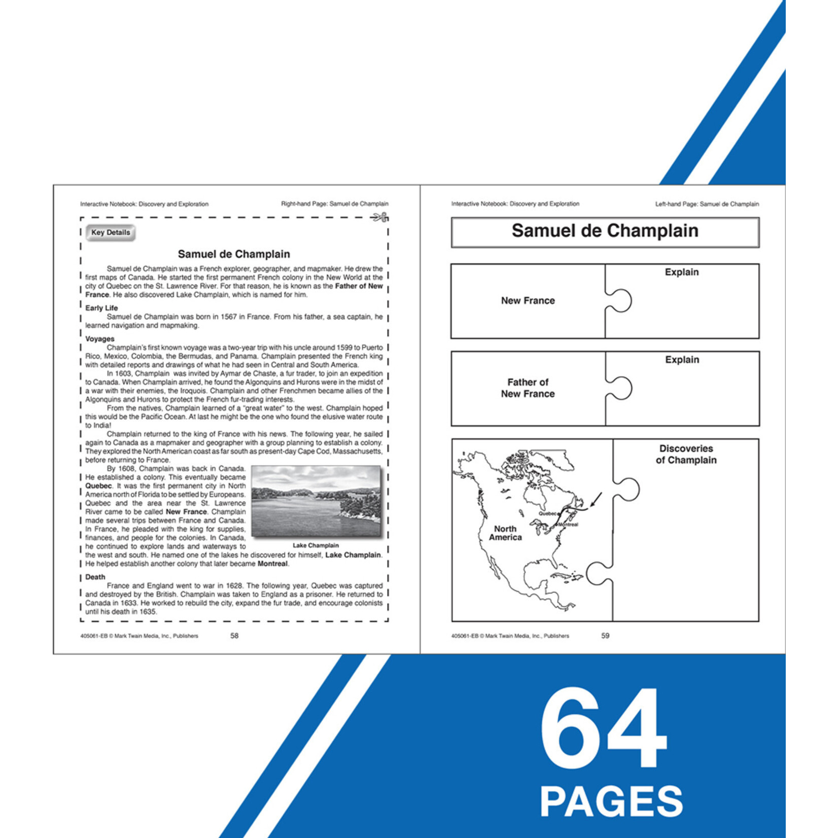 CARSON DELLOSA PUBLISHING CO Interactive Notebook: Discovery and Exploration Resource Book Grade 5-8 Paperback