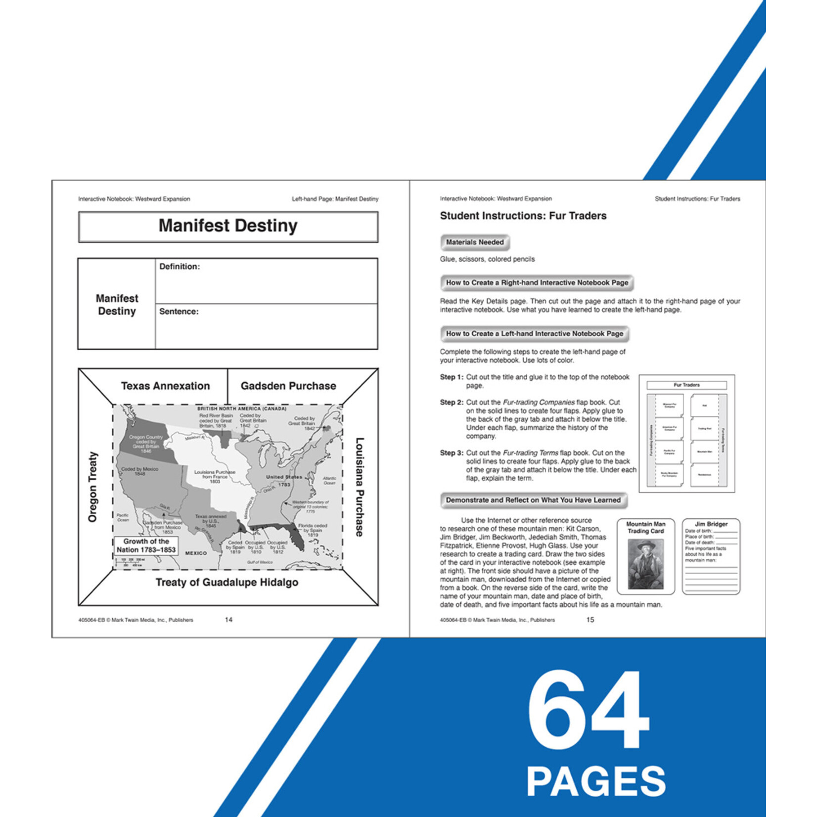 CARSON DELLOSA PUBLISHING CO Interactive Notebook: Westward Expansion Resource Book Grade 5-8