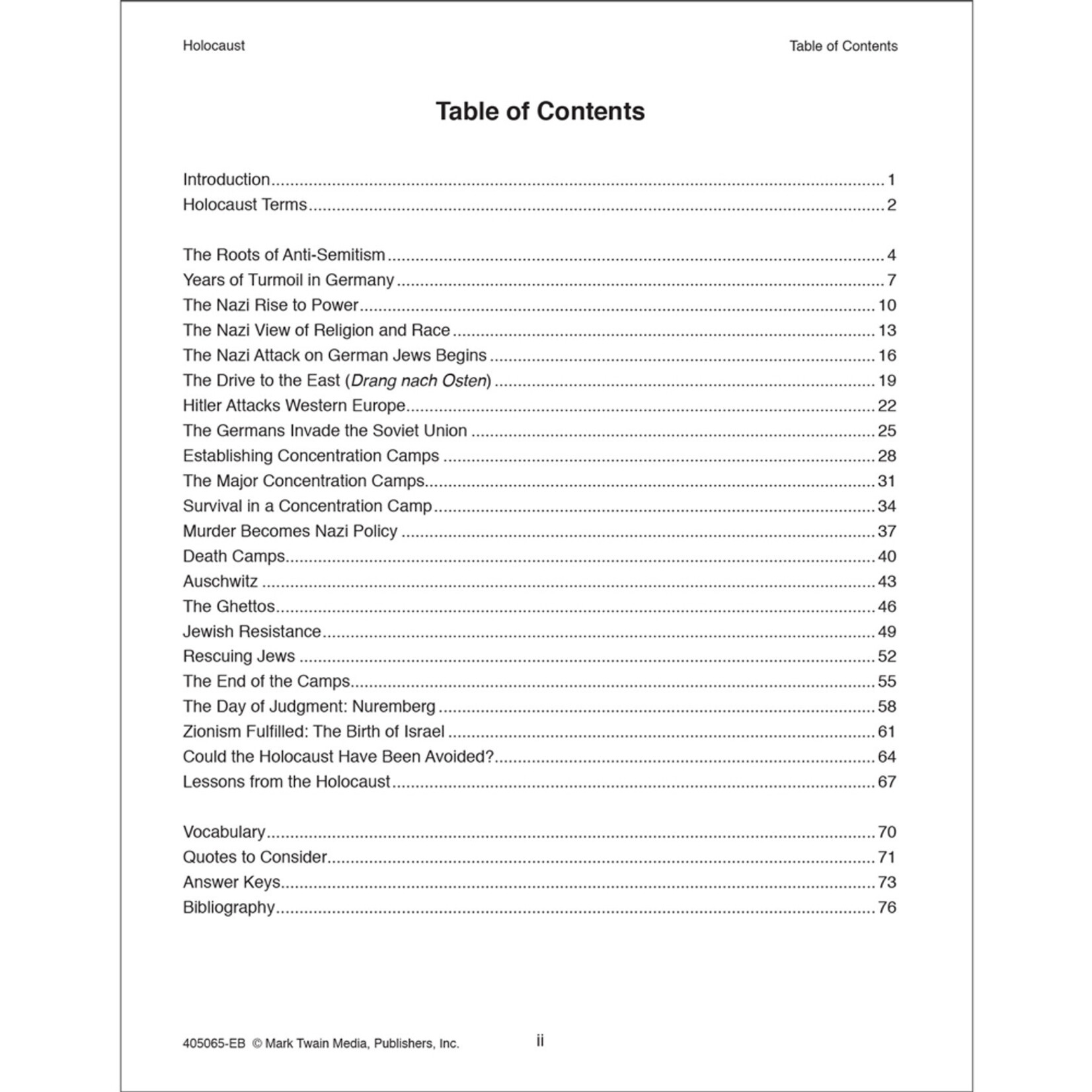 CARSON DELLOSA PUBLISHING CO Holocaust Workbook Grade 6-12