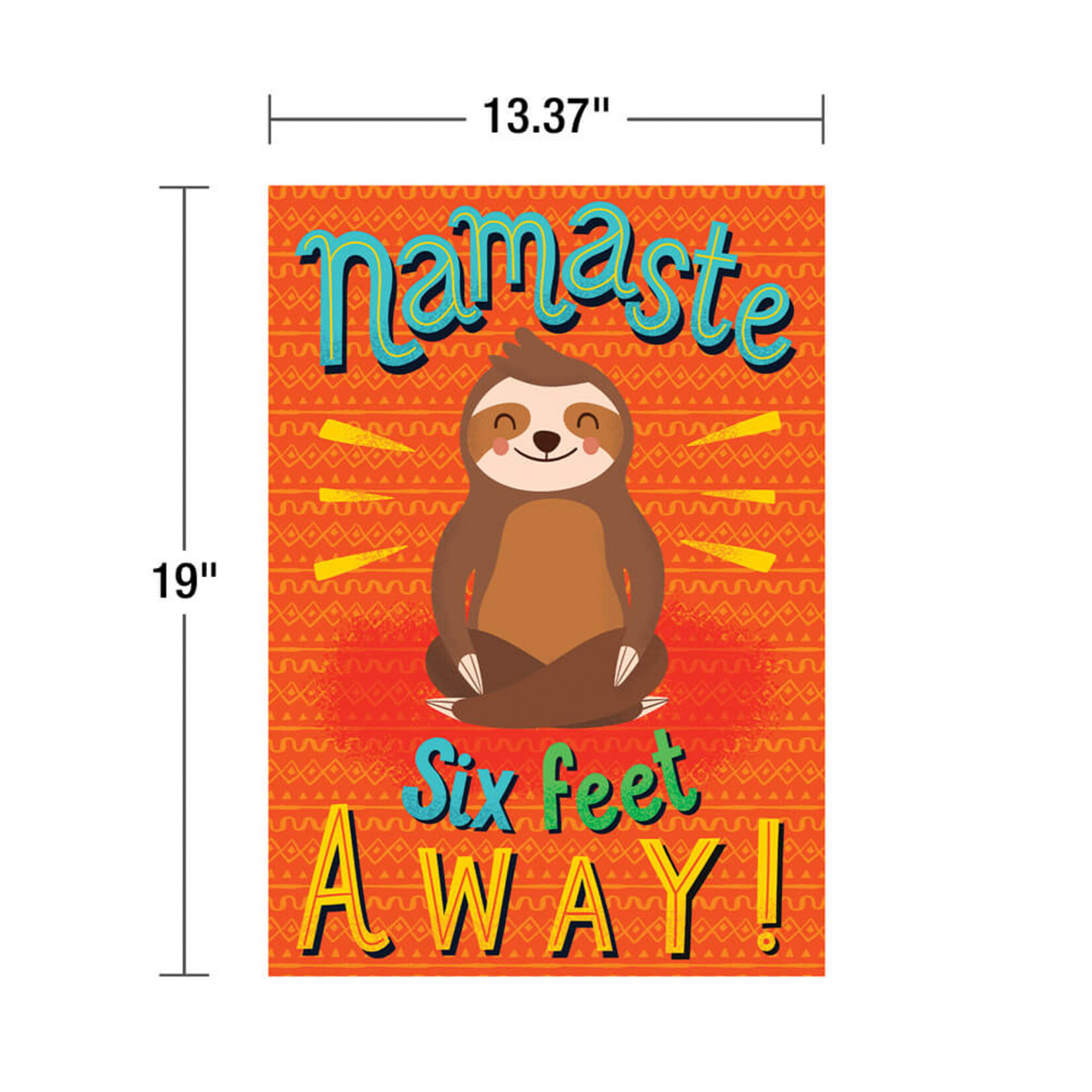 CARSON DELLOSA PUBLISHING CO Namaste Six Feet Away! Poster