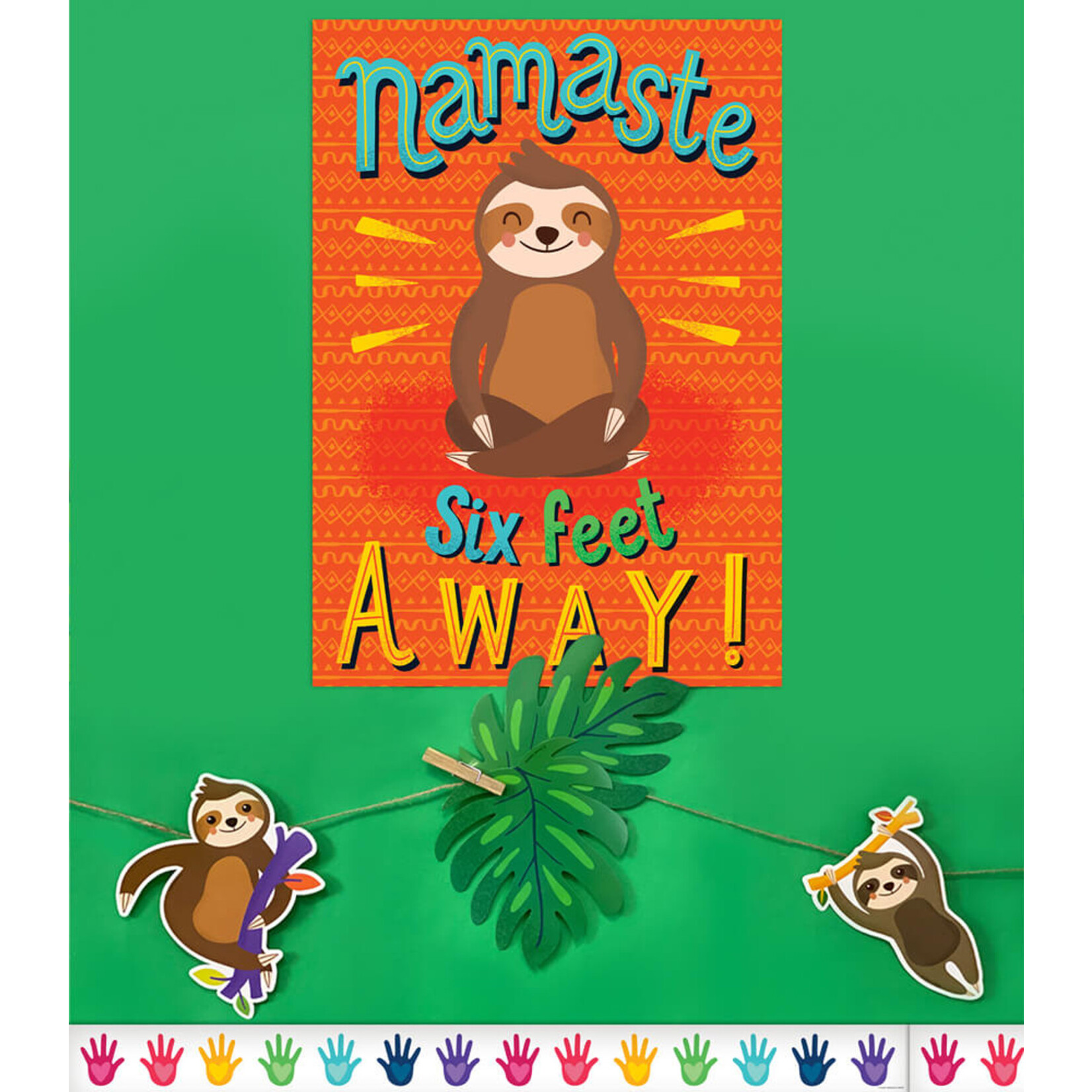 CARSON DELLOSA PUBLISHING CO Namaste Six Feet Away! Poster