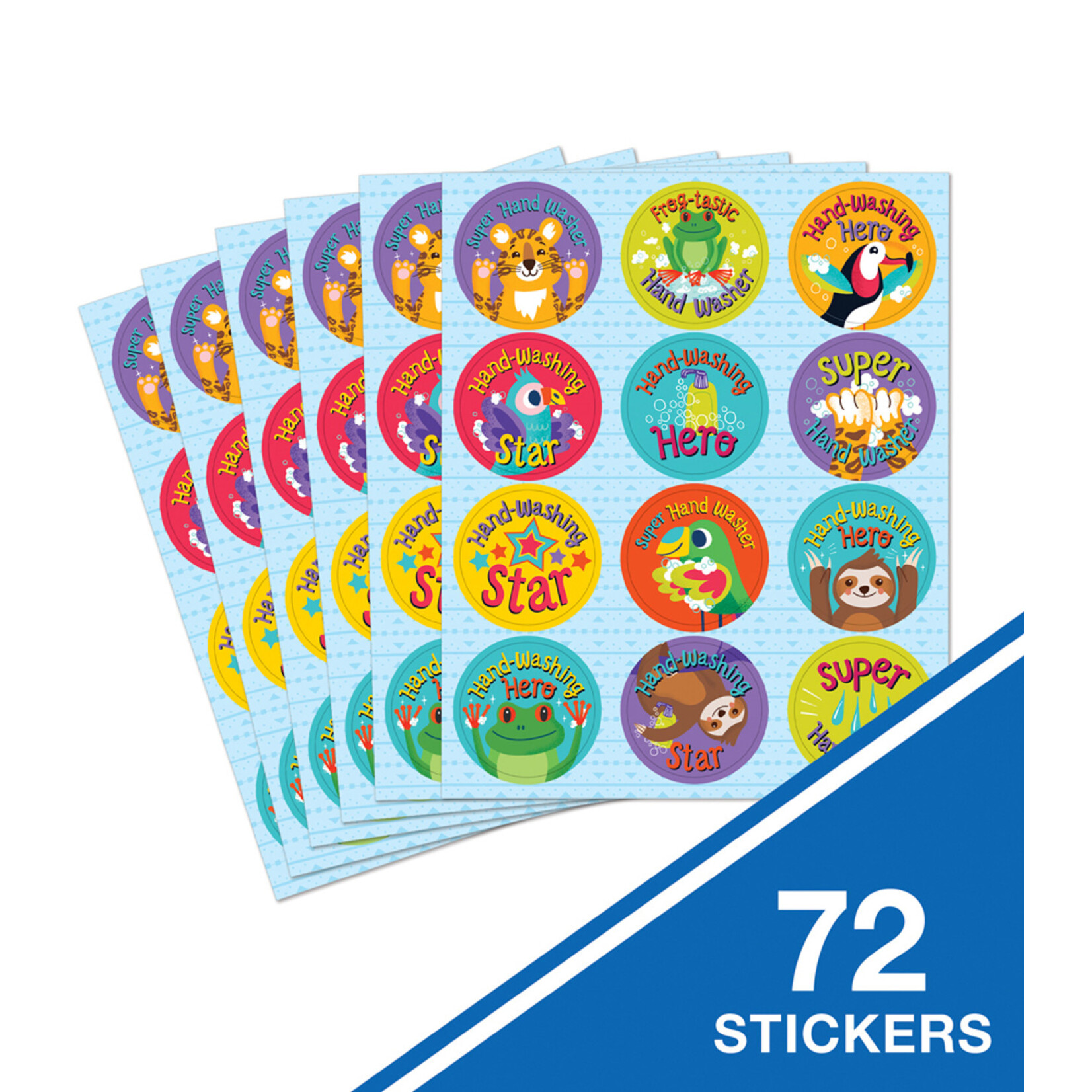 CARSON DELLOSA PUBLISHING CO One World Hooray for Handwashing Motivational Stickers