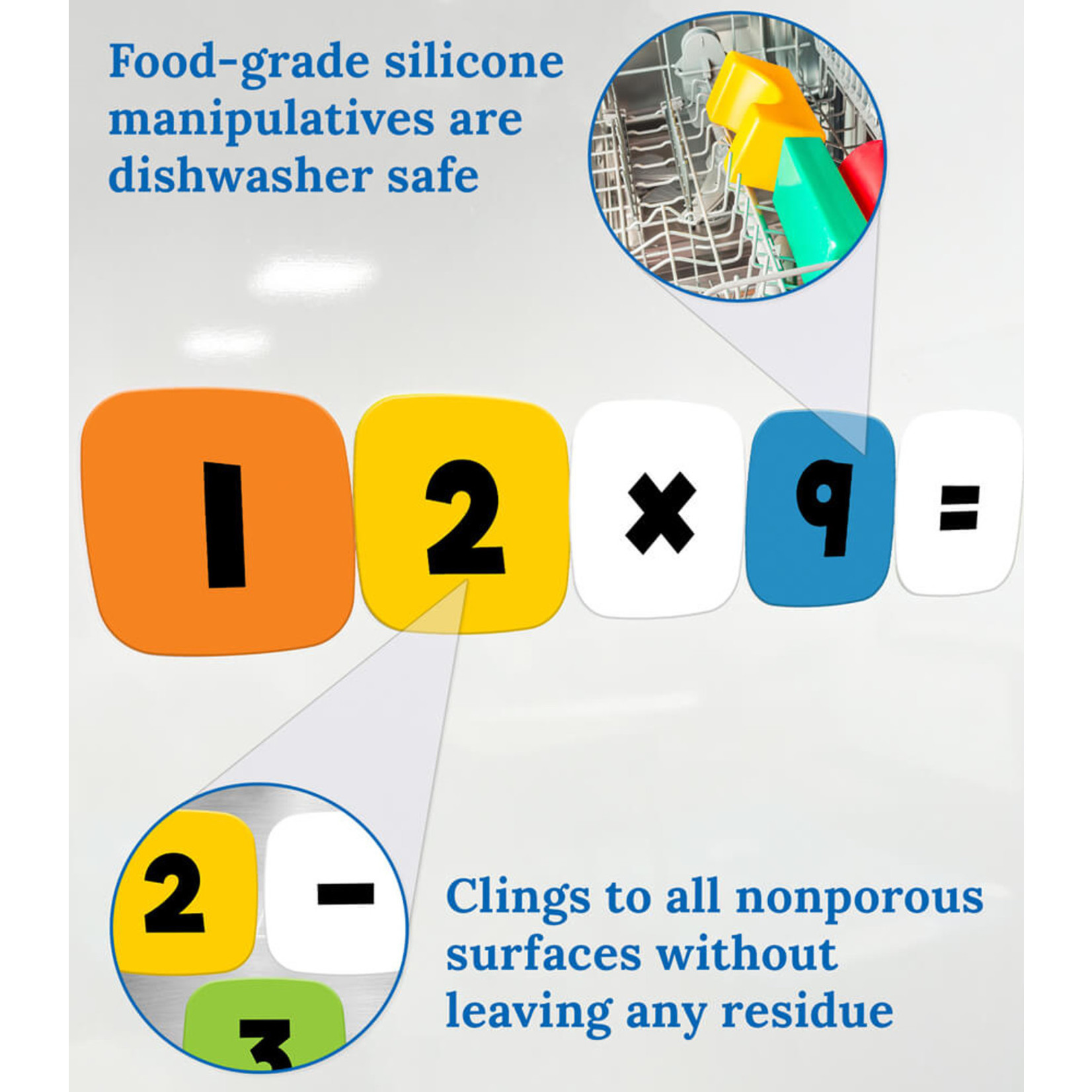 CARSON DELLOSA PUBLISHING CO Edu-Clings Silicone Set: Numbers & Operations Manipulative Grade K-3