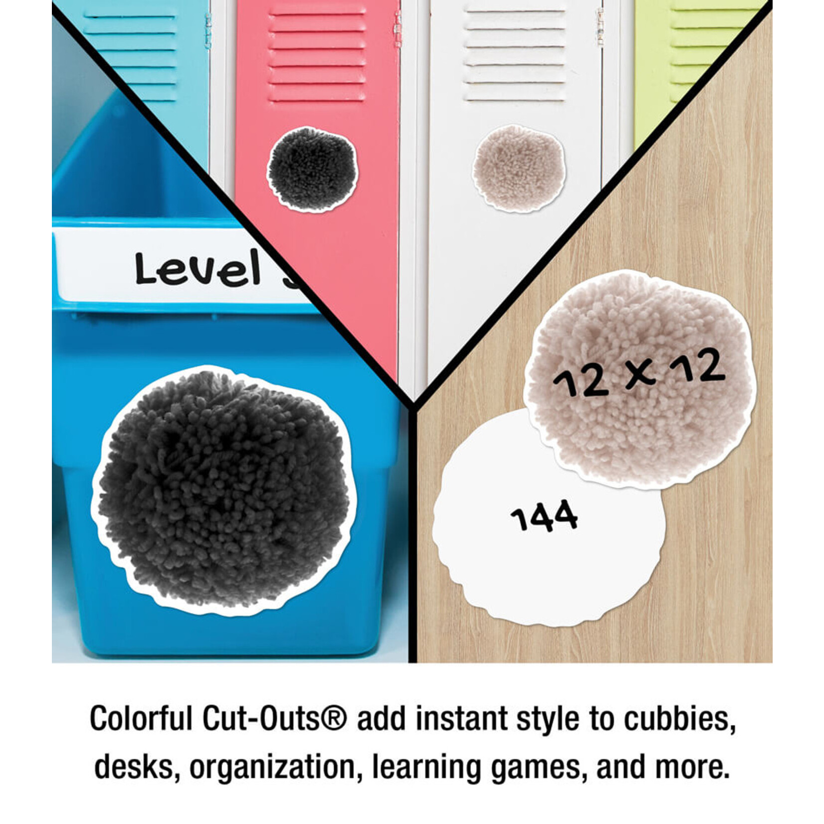 CARSON DELLOSA PUBLISHING CO School Girl: Simply Boho Poms Cut-Outs