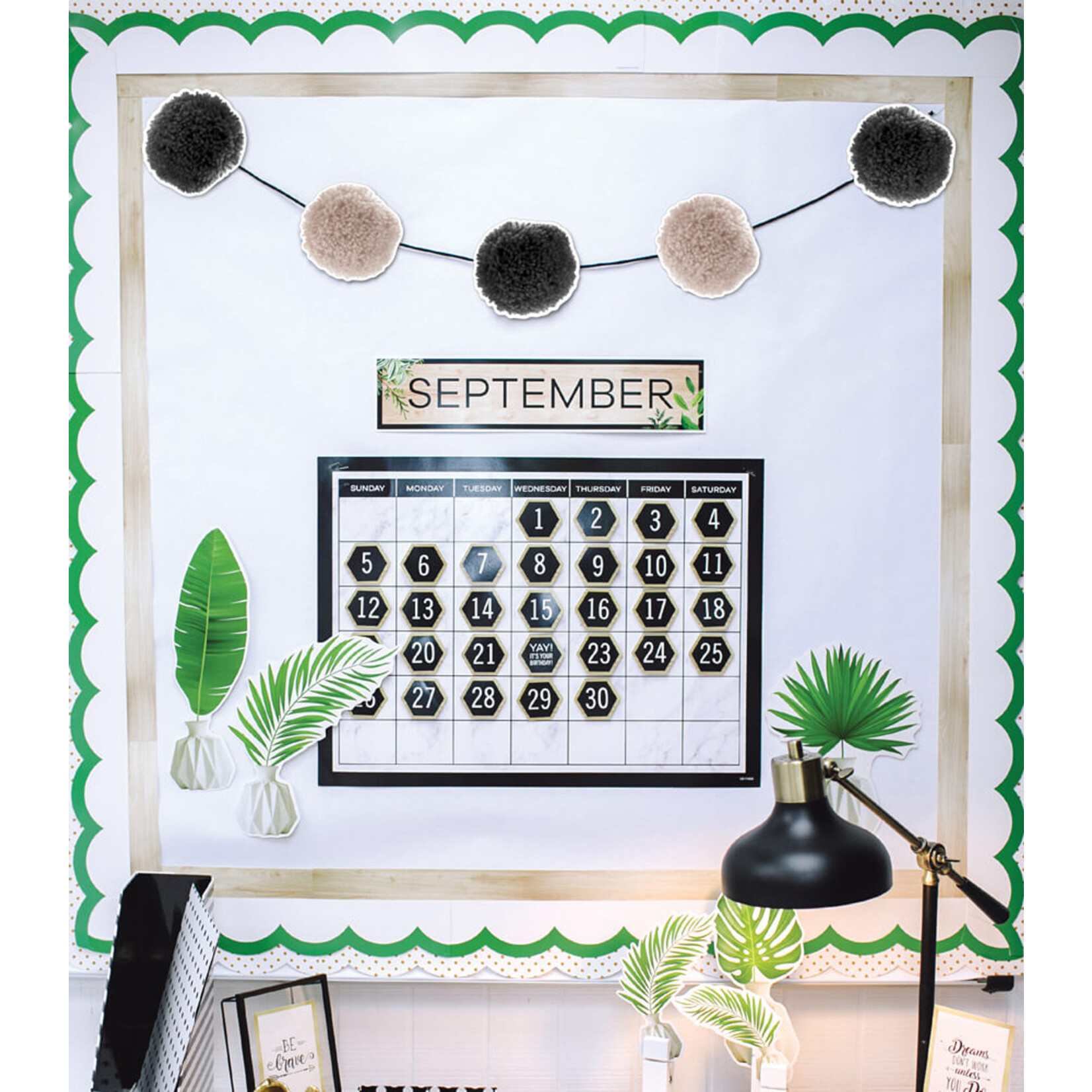 CARSON DELLOSA PUBLISHING CO School Girl: Simply Boho Poms Cut-Outs