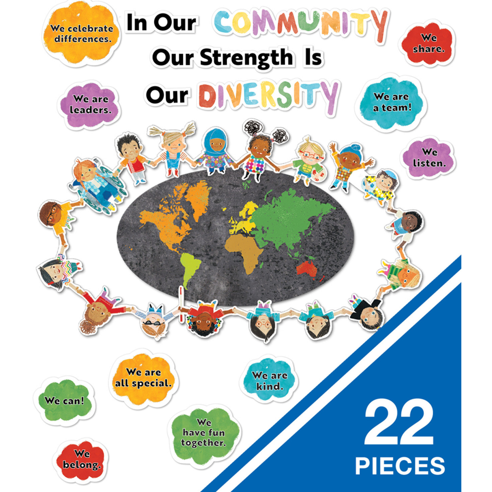 CARSON DELLOSA PUBLISHING CO Our Strength Is Our Diversity Bulletin Board Set