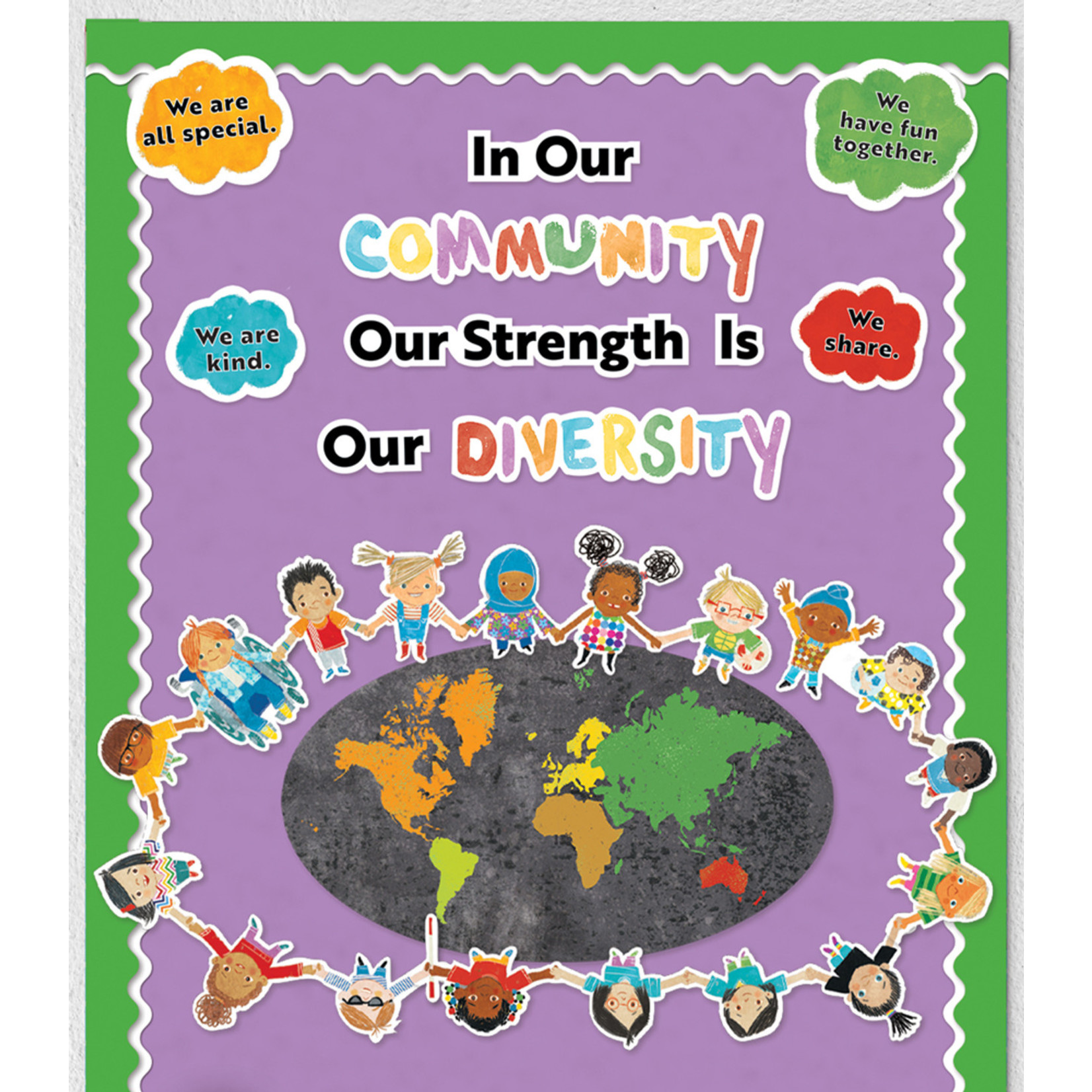 CARSON DELLOSA PUBLISHING CO Our Strength Is Our Diversity Bulletin Board Set