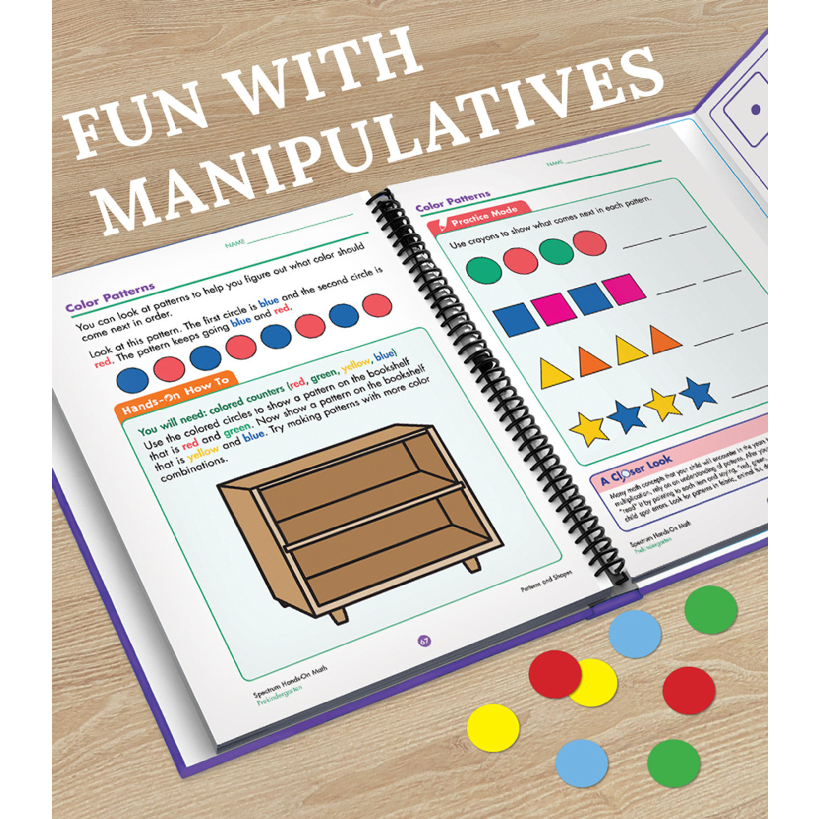 CARSON DELLOSA PUBLISHING CO Spectrum Hands-On Math Workbook Grade PK
