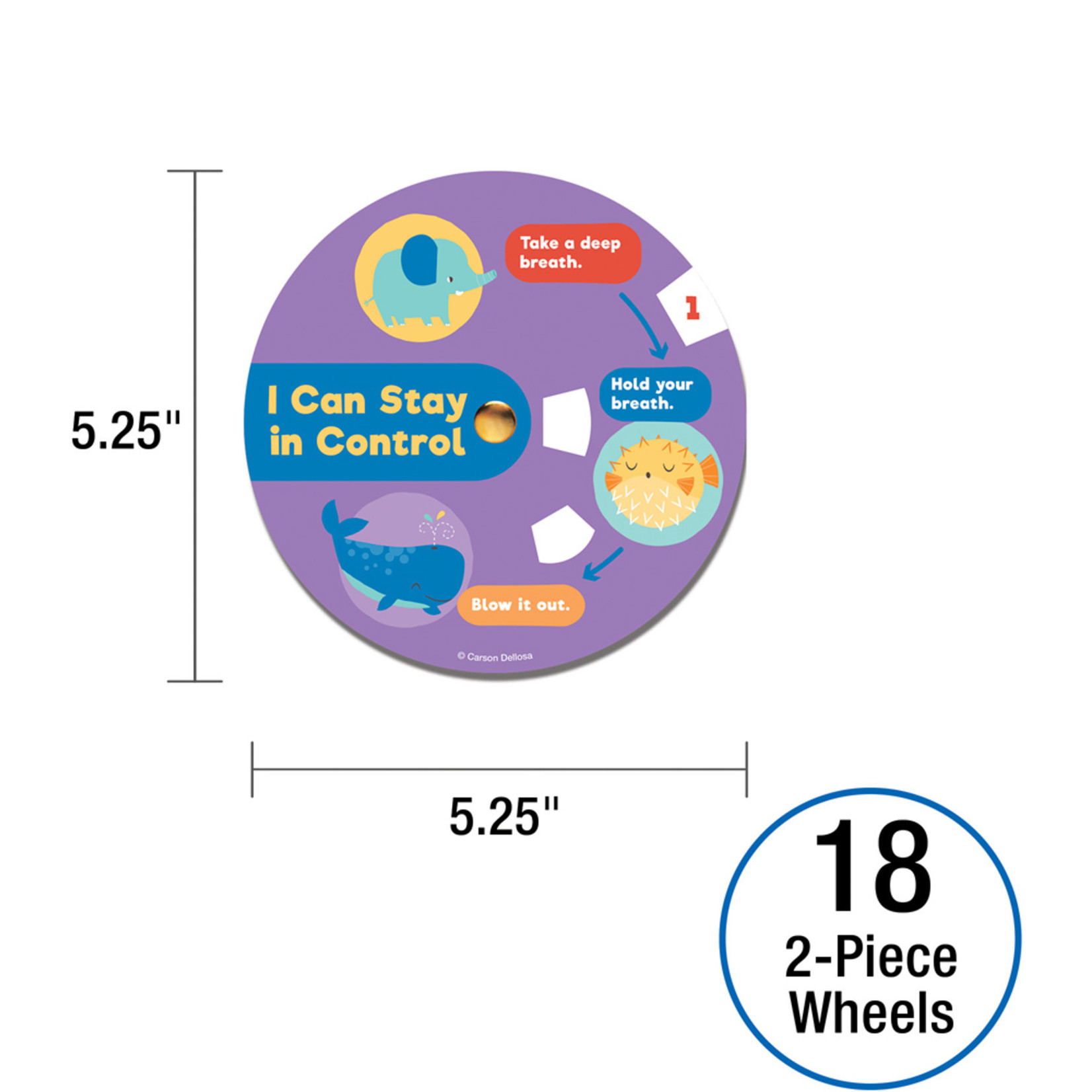 CARSON DELLOSA PUBLISHING CO EZ-Spin: Calming Wheels Manipulative\