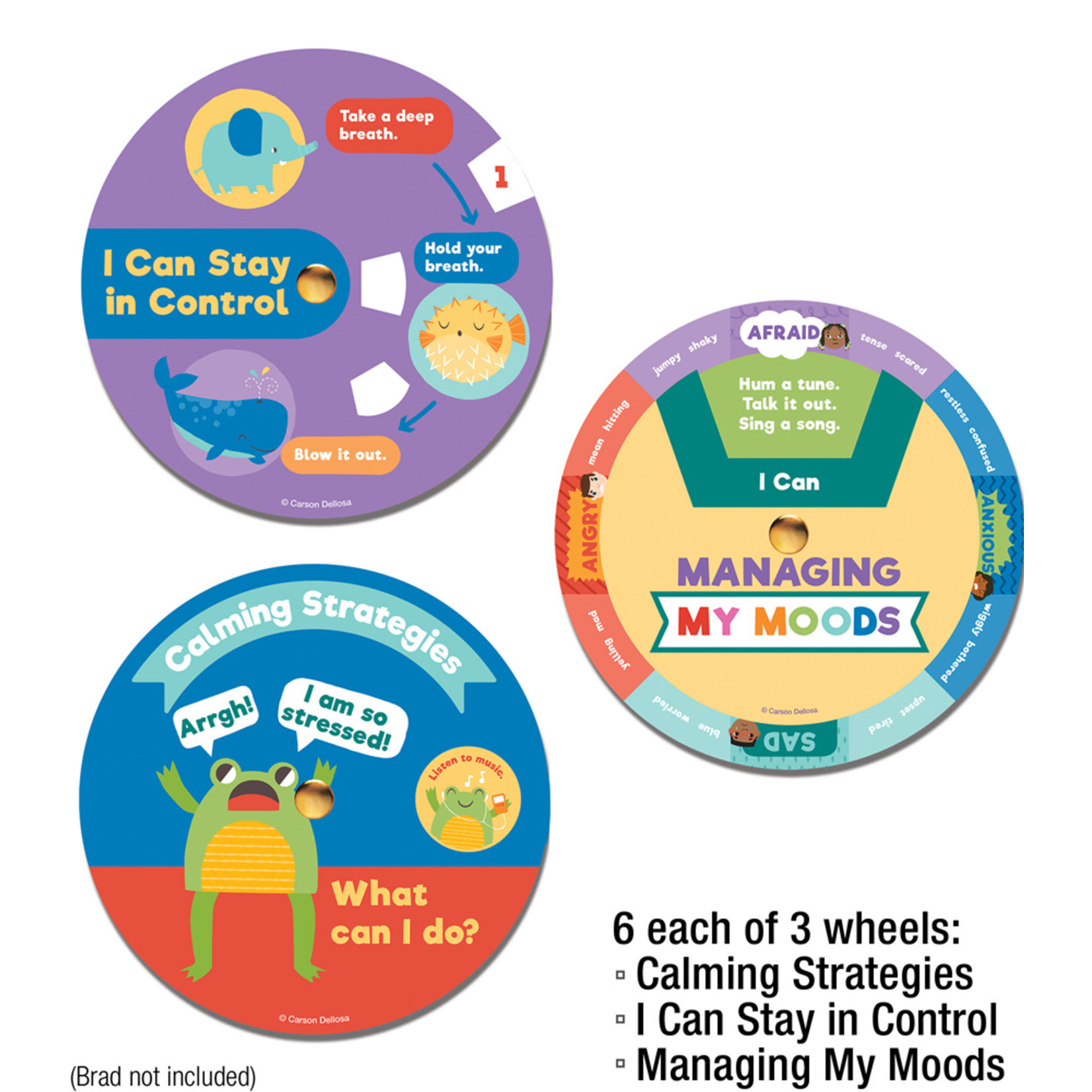 CARSON DELLOSA PUBLISHING CO EZ-Spin: Calming Wheels Manipulative\