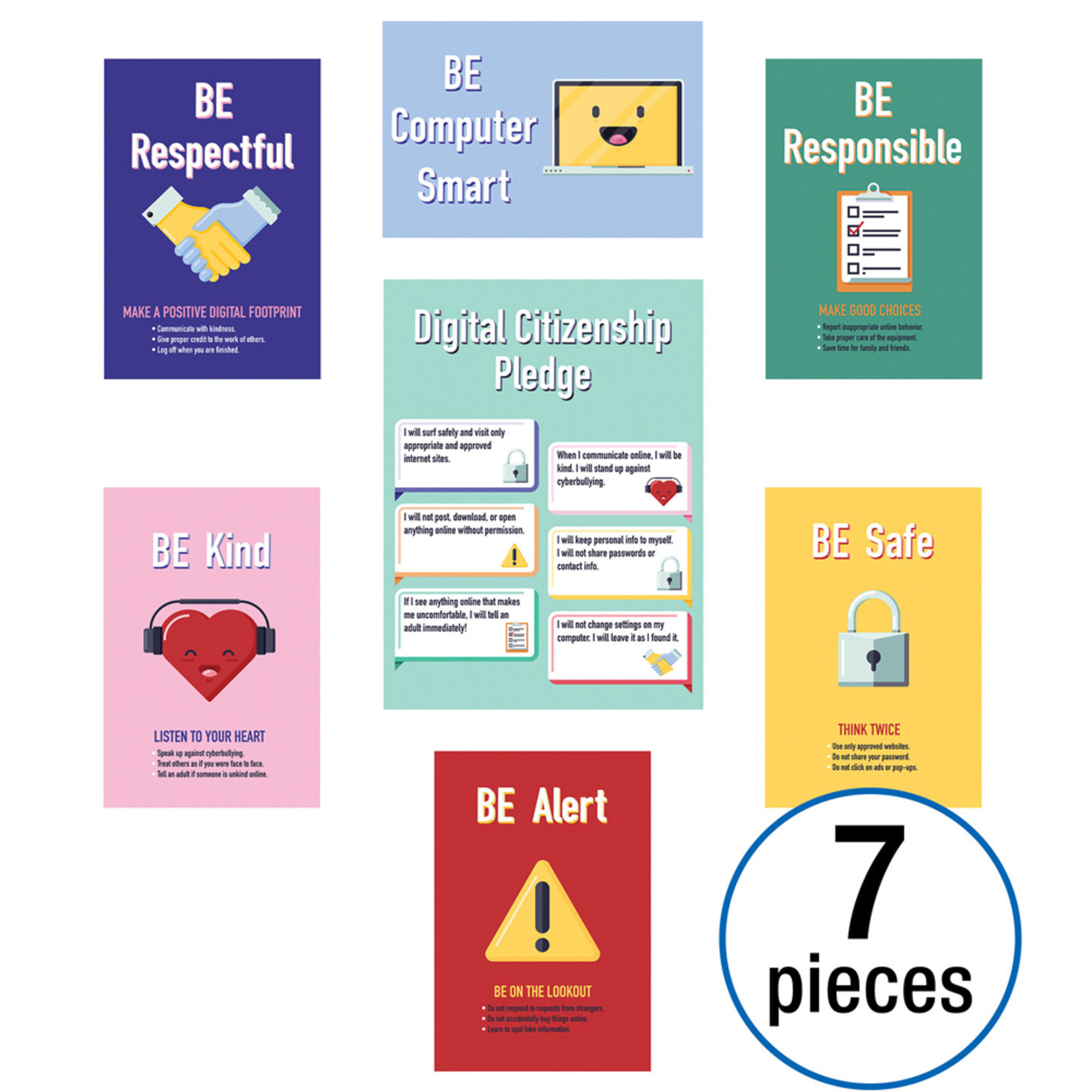 CARSON DELLOSA PUBLISHING CO Digital Citizenship Bulletin Board Set