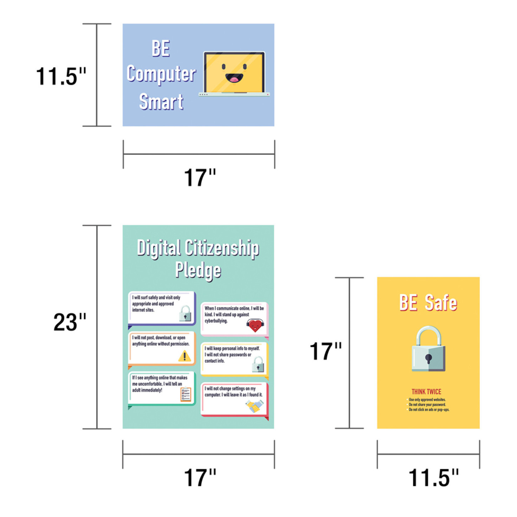 CARSON DELLOSA PUBLISHING CO Digital Citizenship Bulletin Board Set