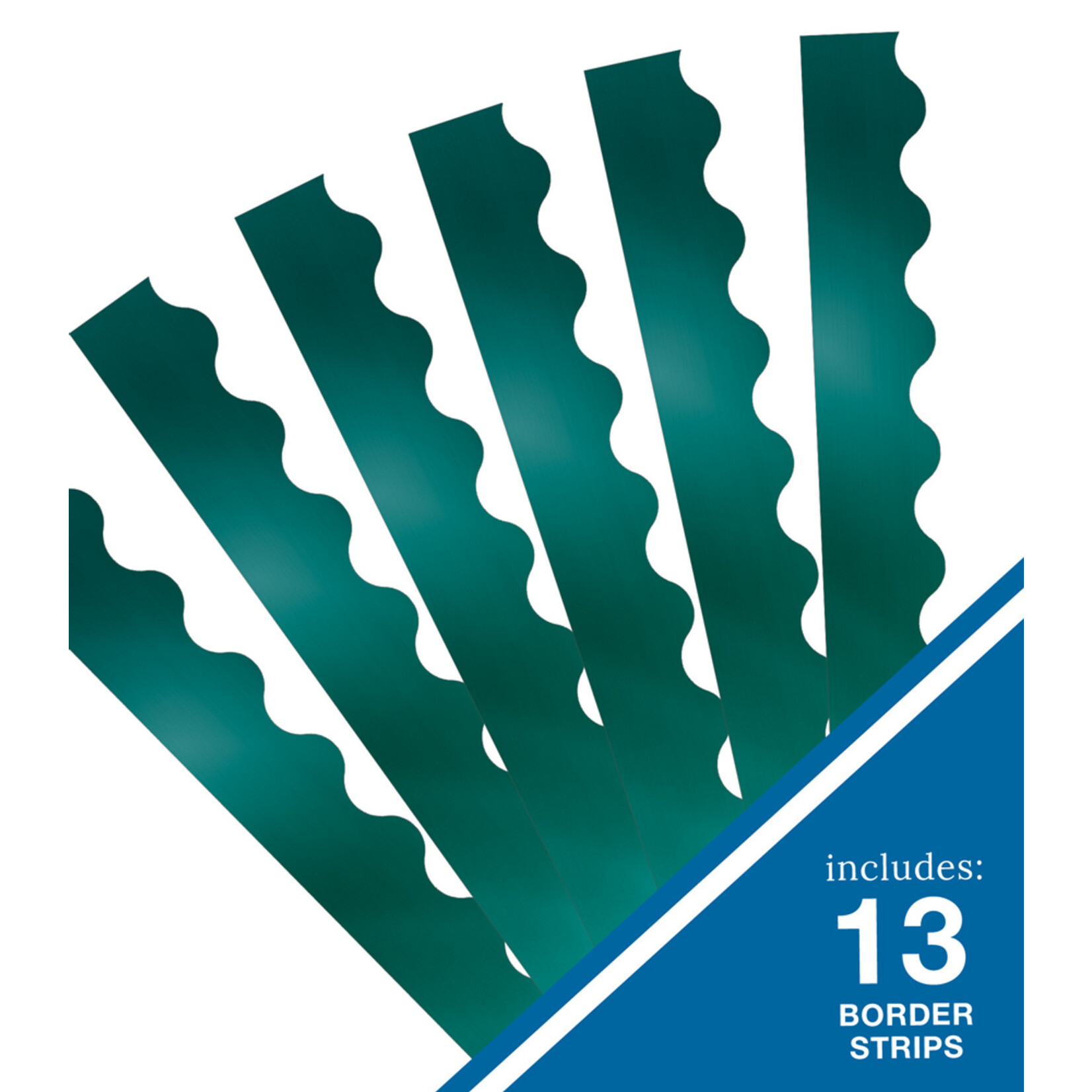 CARSON DELLOSA PUBLISHING CO Teal Foil Scalloped Borders