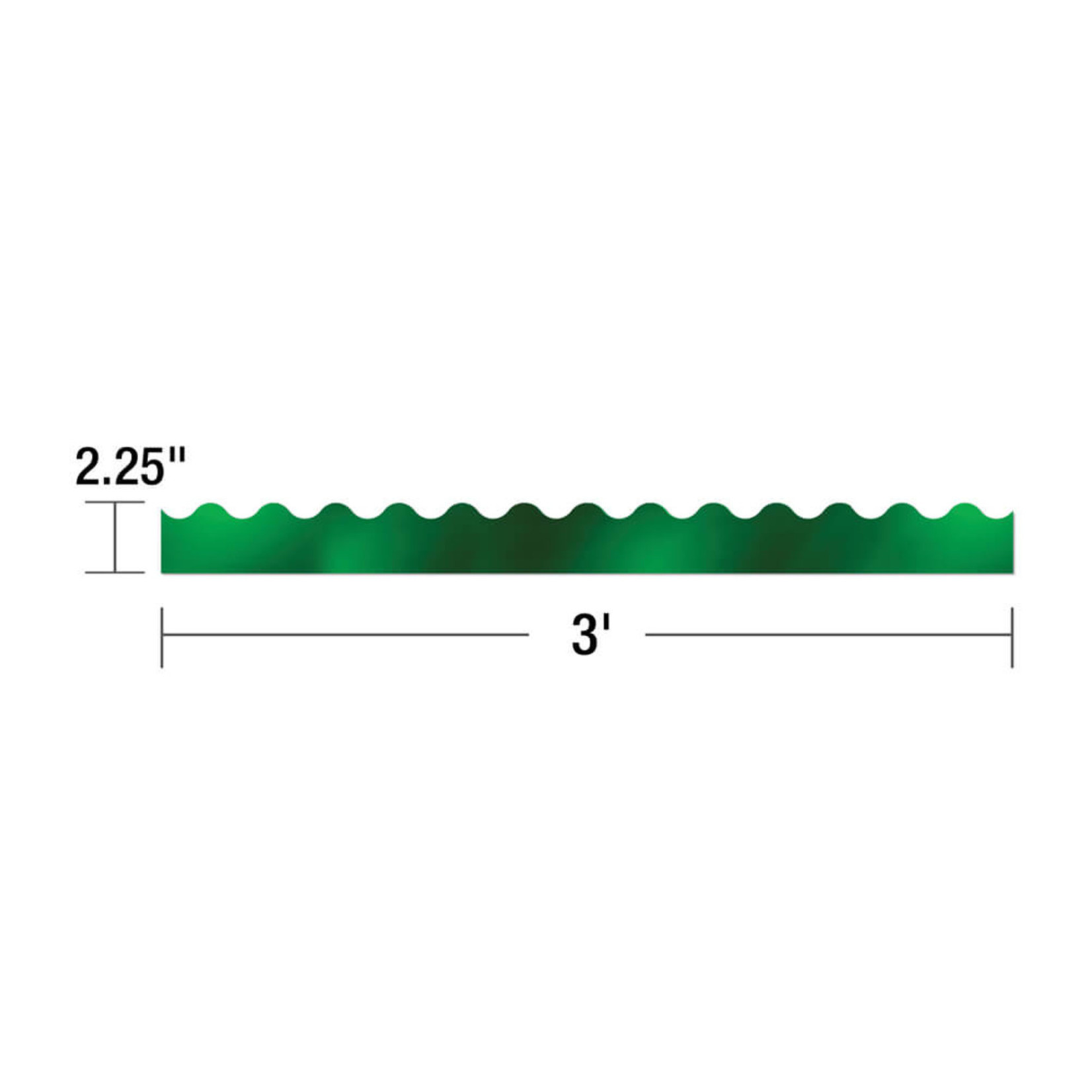 CARSON DELLOSA PUBLISHING CO Emerald Green Foil Scalloped Borders