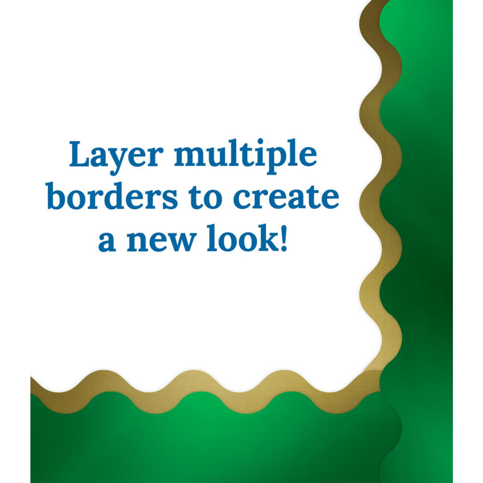 CARSON DELLOSA PUBLISHING CO Emerald Green Foil Scalloped Borders