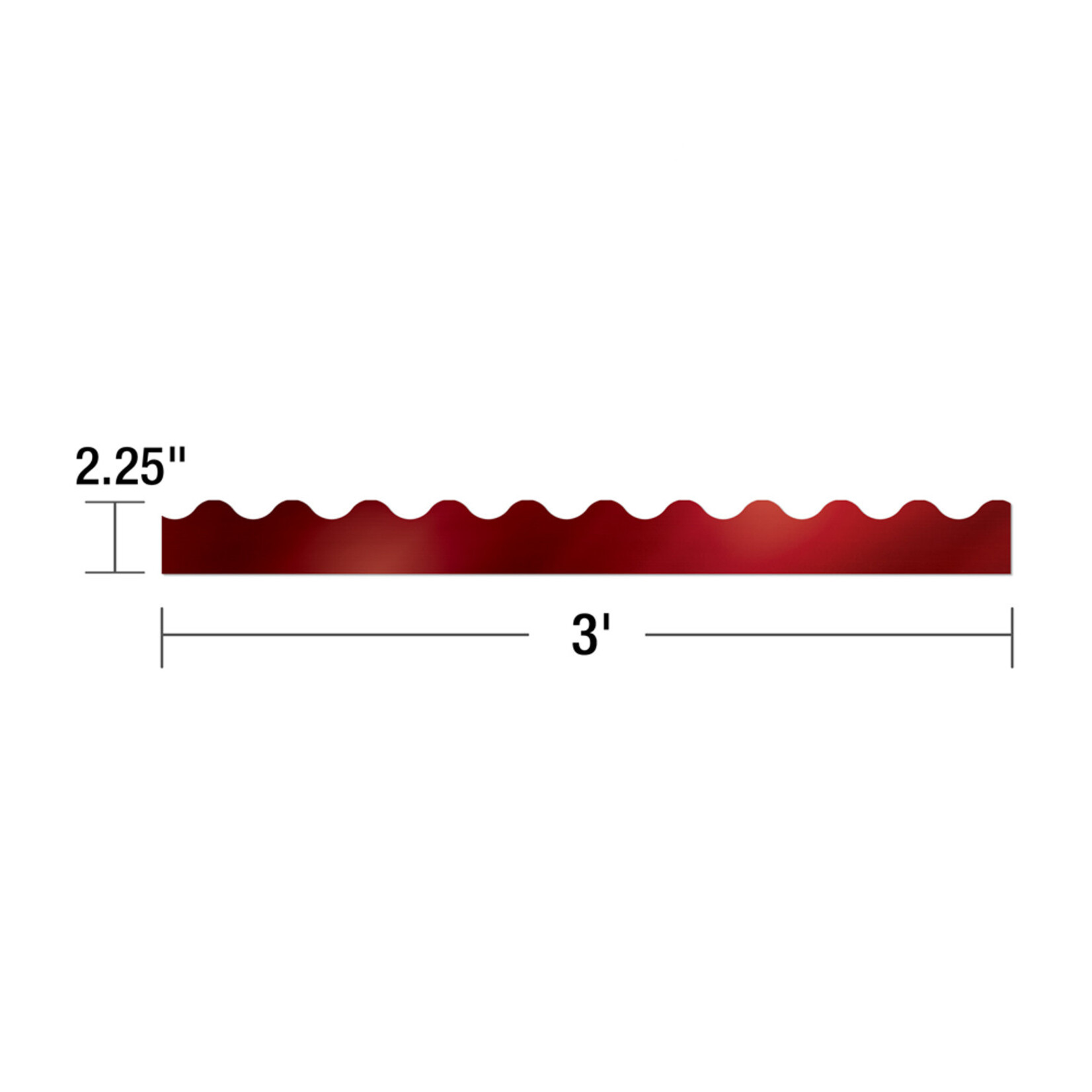 CARSON DELLOSA PUBLISHING CO Cherry Foil Scalloped Borders