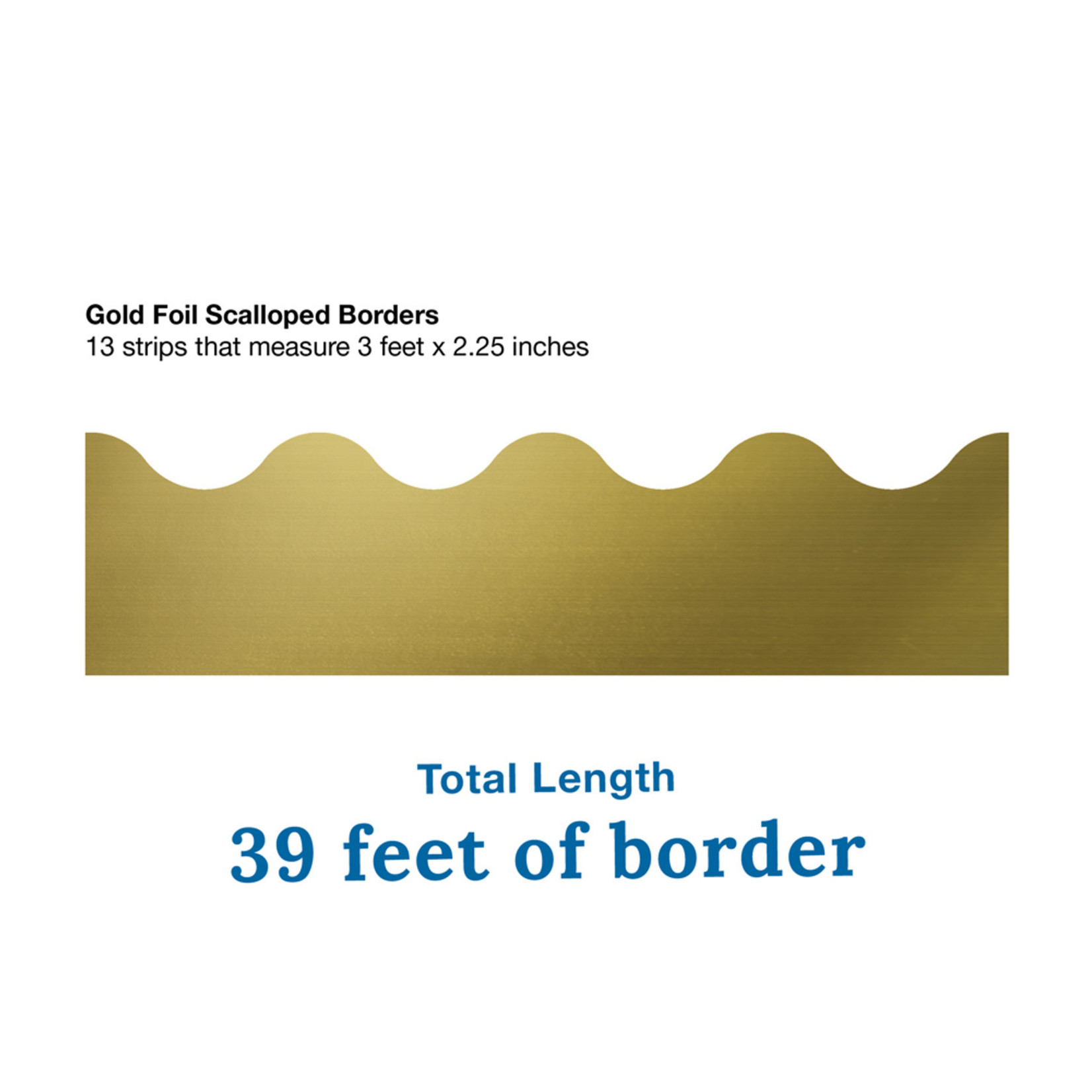 CARSON DELLOSA PUBLISHING CO Gold Foil Scalloped Borders
