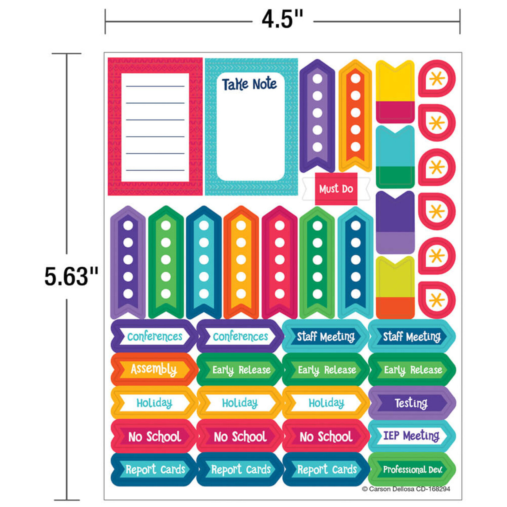 CARSON DELLOSA PUBLISHING CO CLM One World Planner Accents Sticker Pack