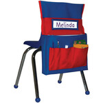 CARSON DELLOSA PUBLISHING CO Chairback Buddy Blue and Red Pocket Chart Storage Grade PK-8