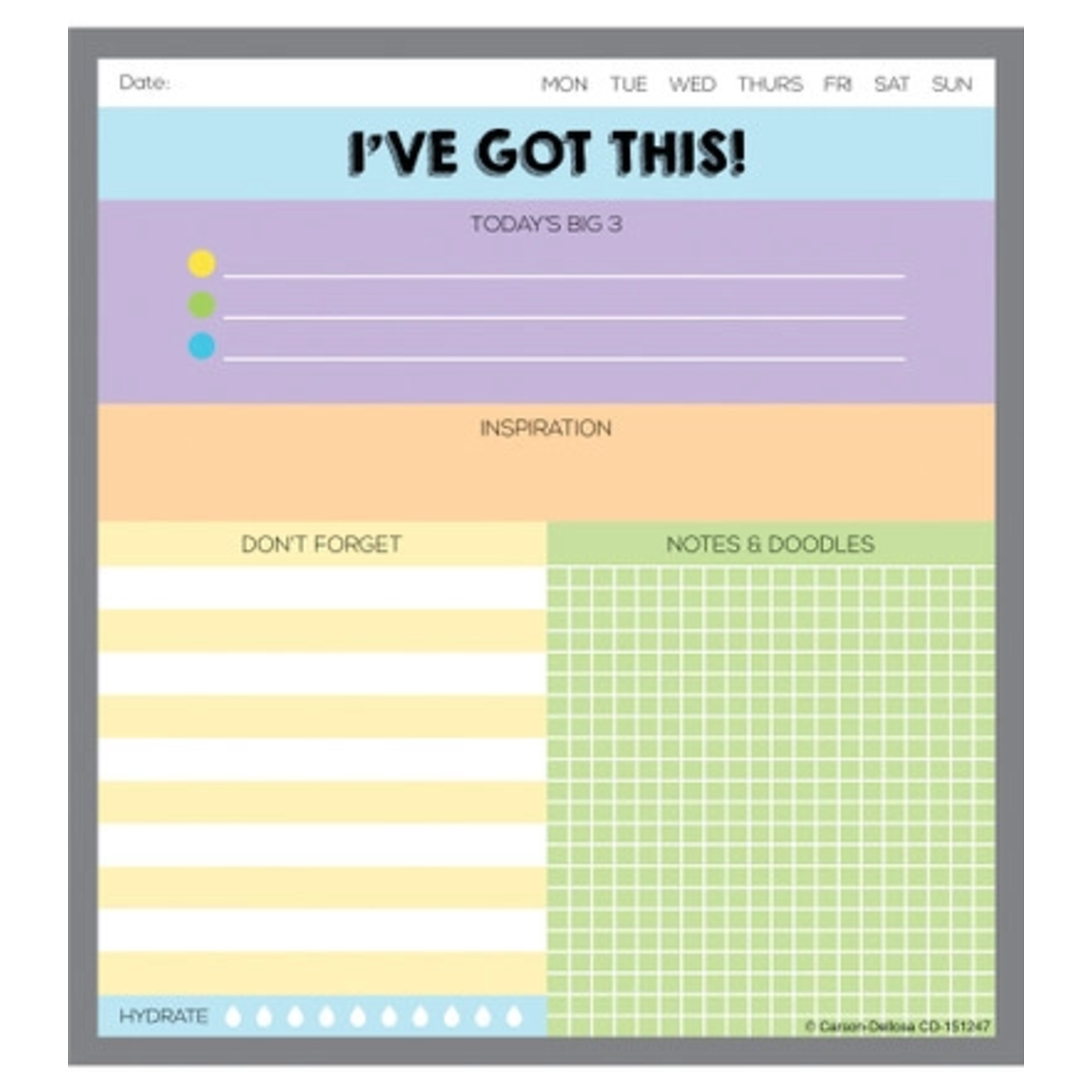 CARSON DELLOSA PUBLISHING CO I've Got This! Notepad