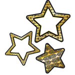 CARSON DELLOSA PUBLISHING CO Black and Gold Stars Cut-Outs
