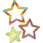 CARSON DELLOSA PUBLISHING CO Rainbow and Foil Stars Cut-Outs