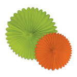 CARSON DELLOSA PUBLISHING CO Orange and Lime Fans Dimensional Accent