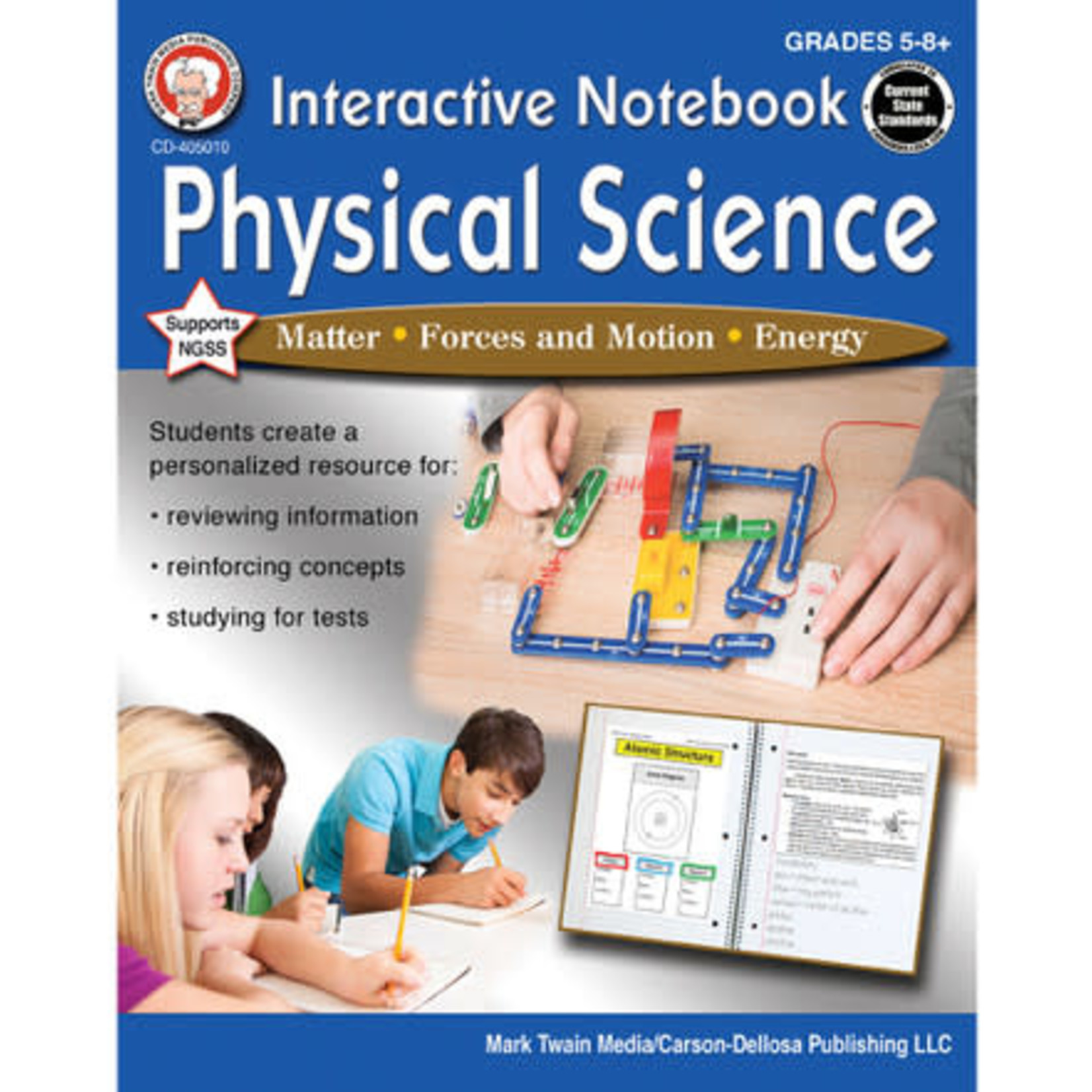 CARSON DELLOSA PUBLISHING CO Interactive Notebook: Physical Science Resource Book Grade 5-8