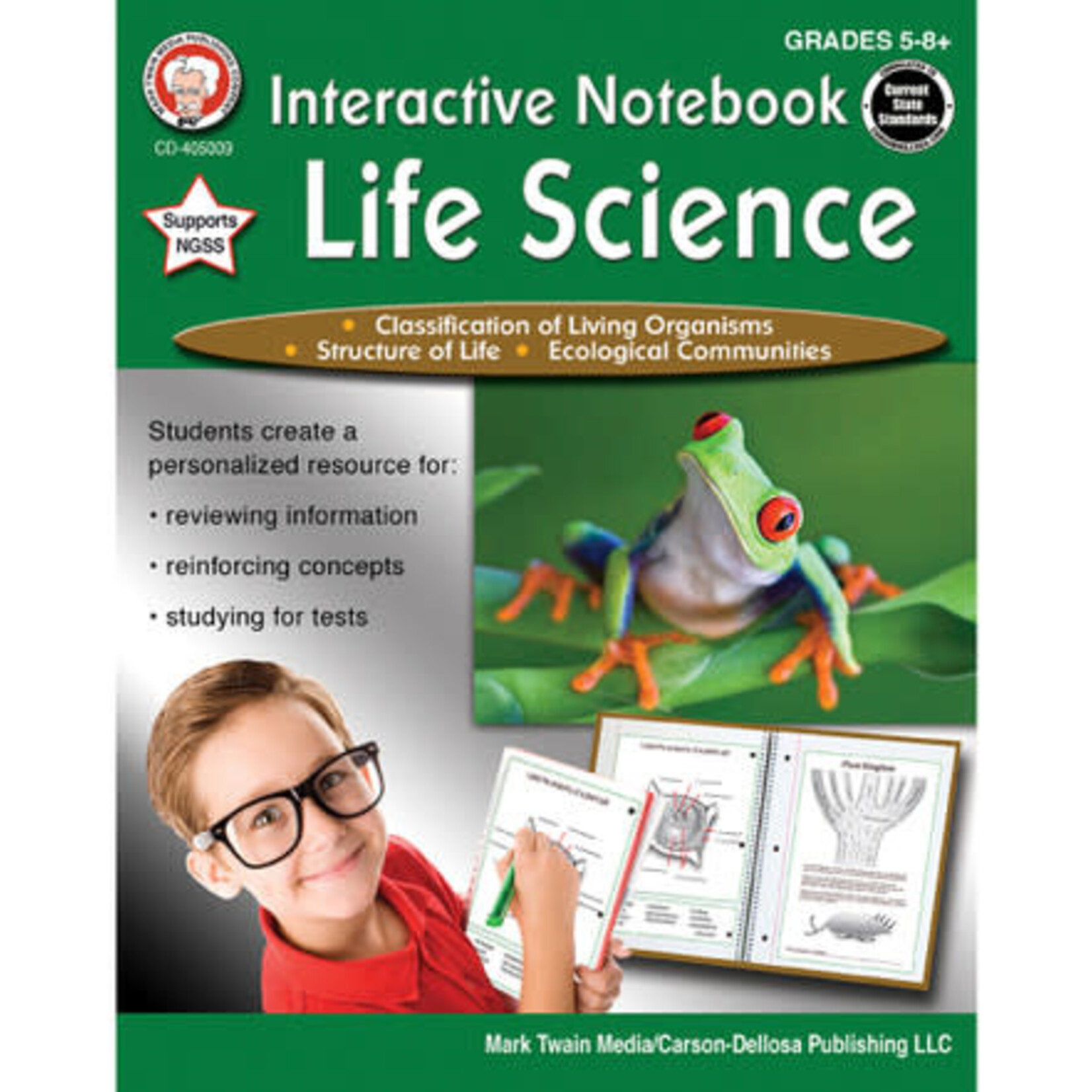 CARSON DELLOSA PUBLISHING CO Interactive Notebook: Life Science Resource Book Grade 5-8