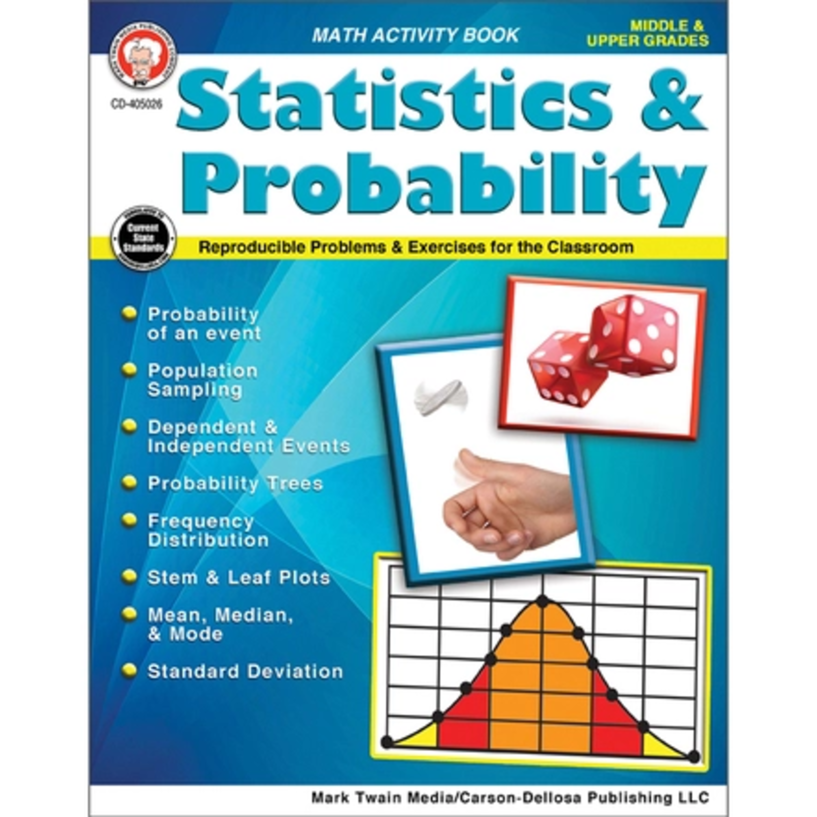 CARSON DELLOSA PUBLISHING CO Statistics & Probability Workbook Grade 5-12