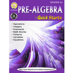 CARSON DELLOSA PUBLISHING CO Pre-Algebra Quick Starts Workbook Grade 6-12