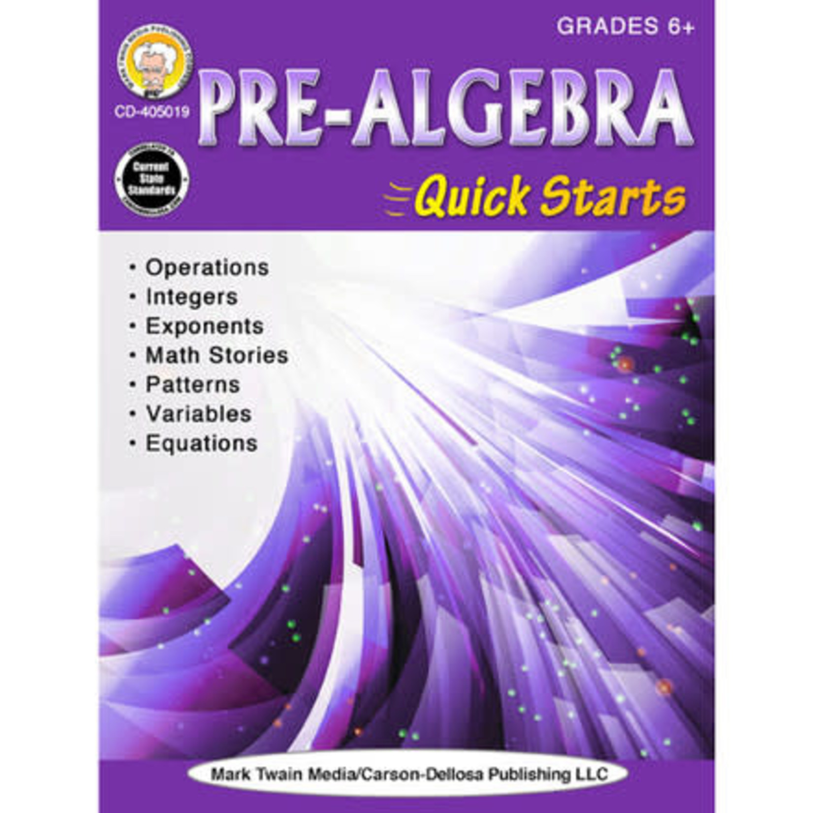 CARSON DELLOSA PUBLISHING CO Pre-Algebra Quick Starts Workbook Grade 6-12