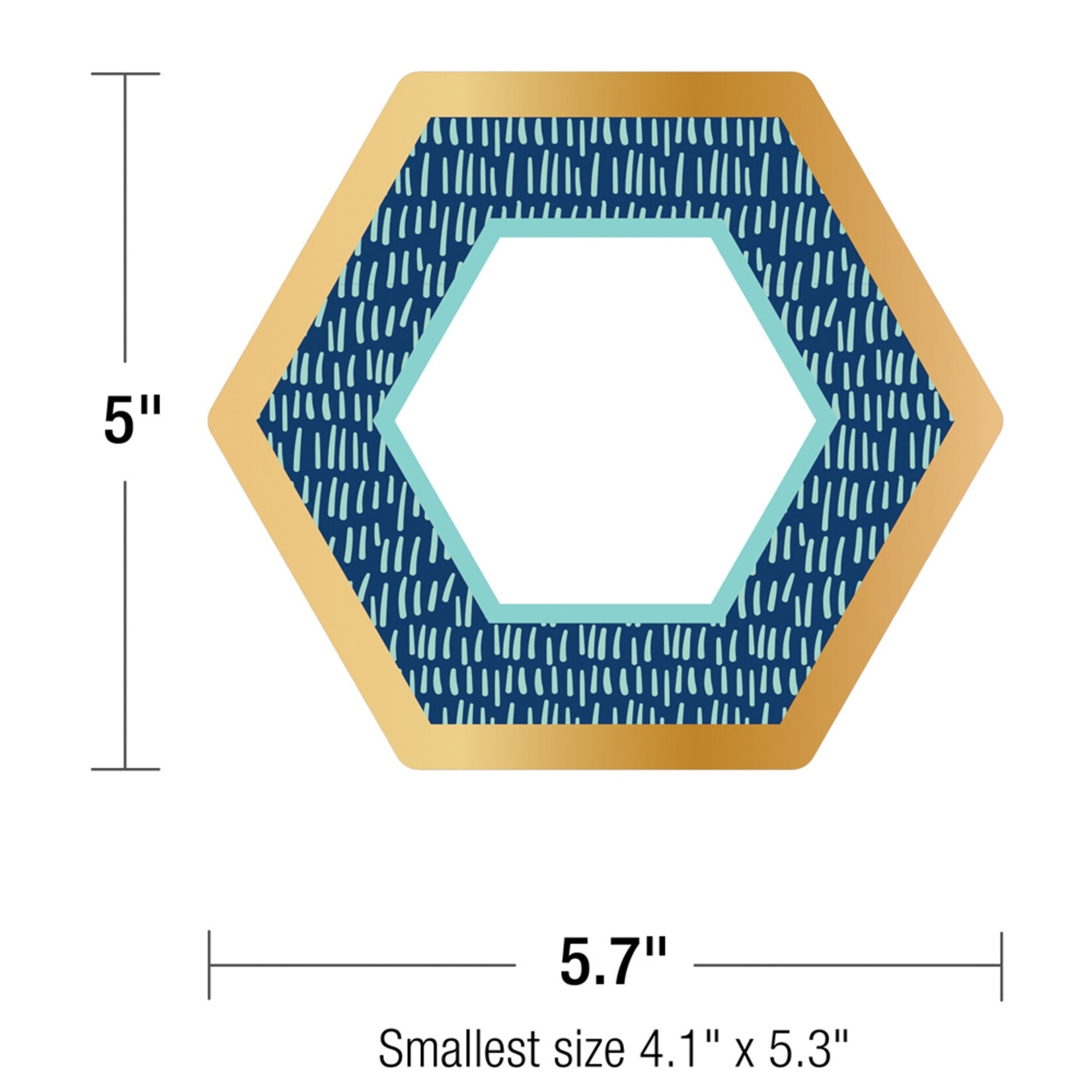 CARSON DELLOSA PUBLISHING CO CLM Hexagons with Gold Foil Cut-Outs