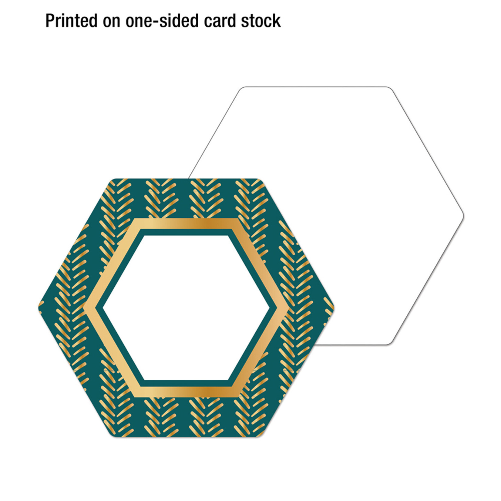 CARSON DELLOSA PUBLISHING CO Hexagons with Gold Foil Cut-Outs