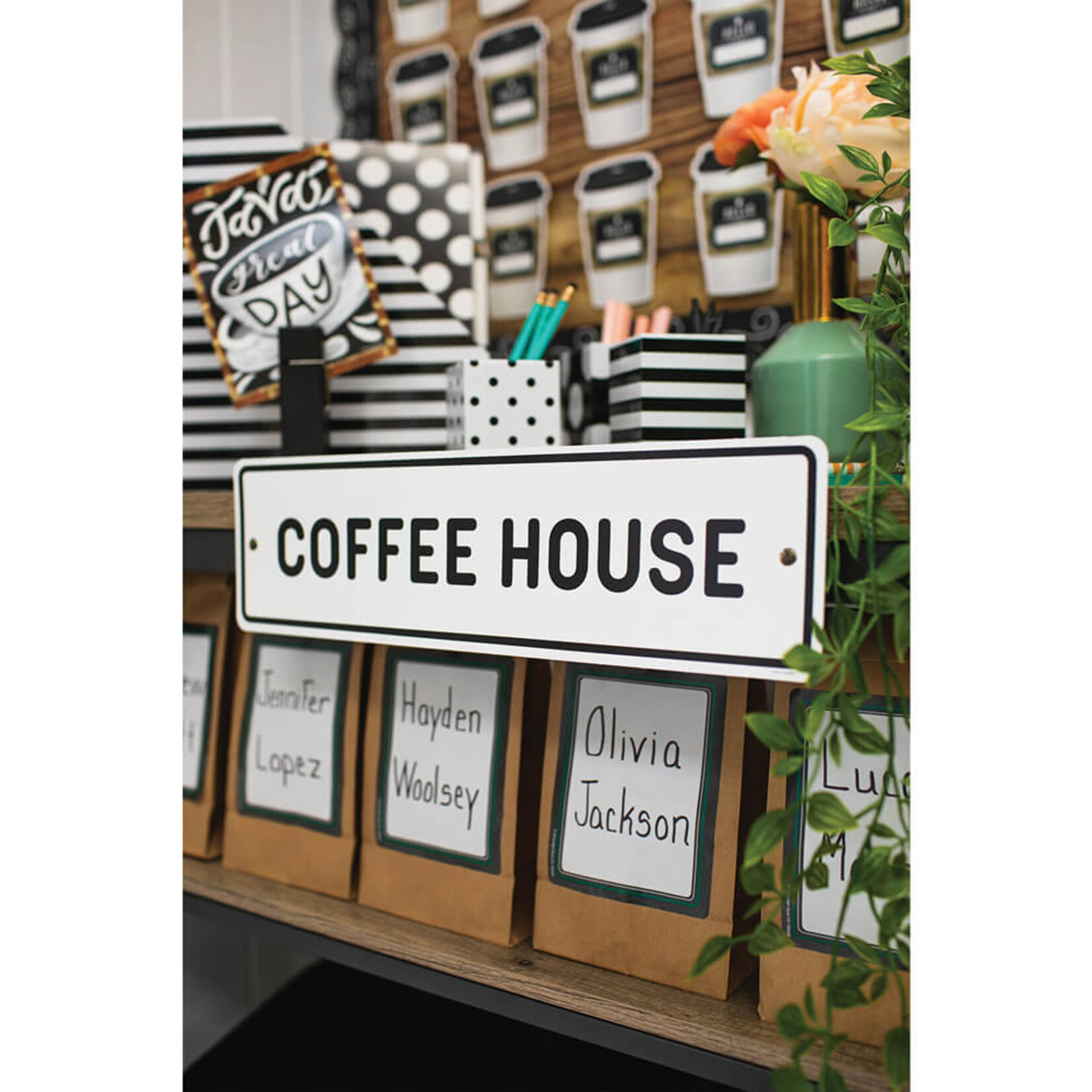 CARSON DELLOSA PUBLISHING CO School Girl: Industrial Cafe Label Stickers