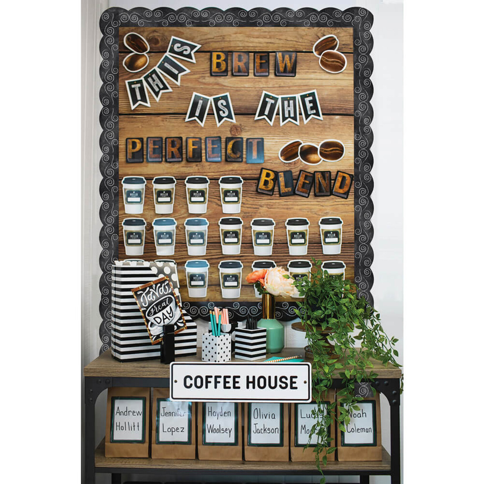 CARSON DELLOSA PUBLISHING CO This Brew Is the Perfect Blend Bulletin Board Set