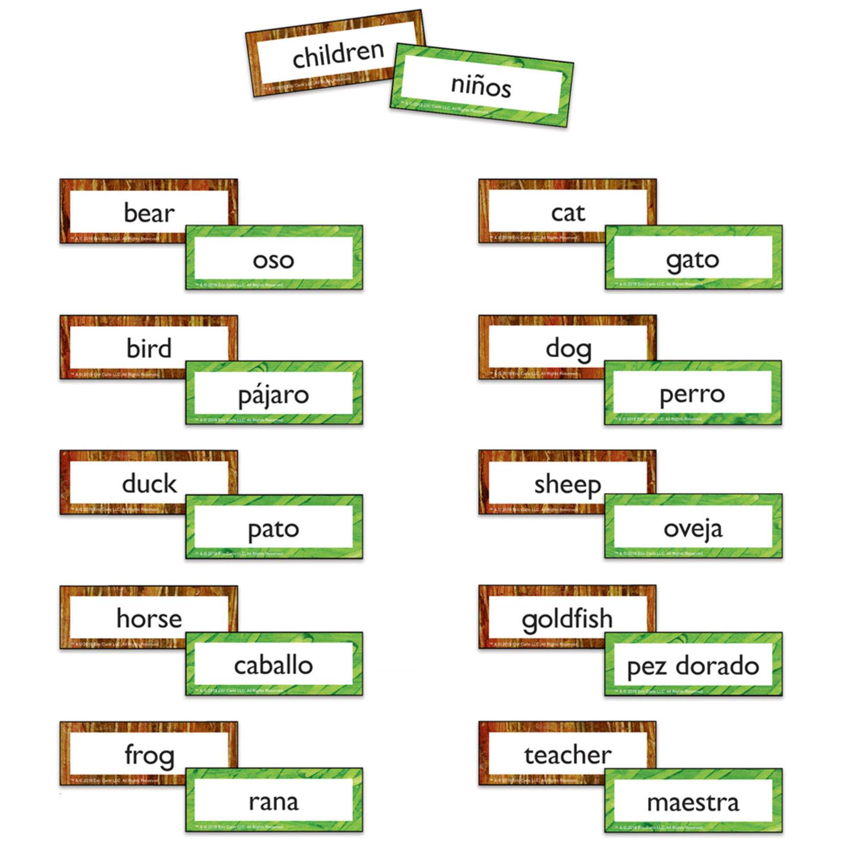CARSON DELLOSA PUBLISHING CO Brown Bear, Brown Bear, What Do You See?™ Learning Cards Grade PK-2